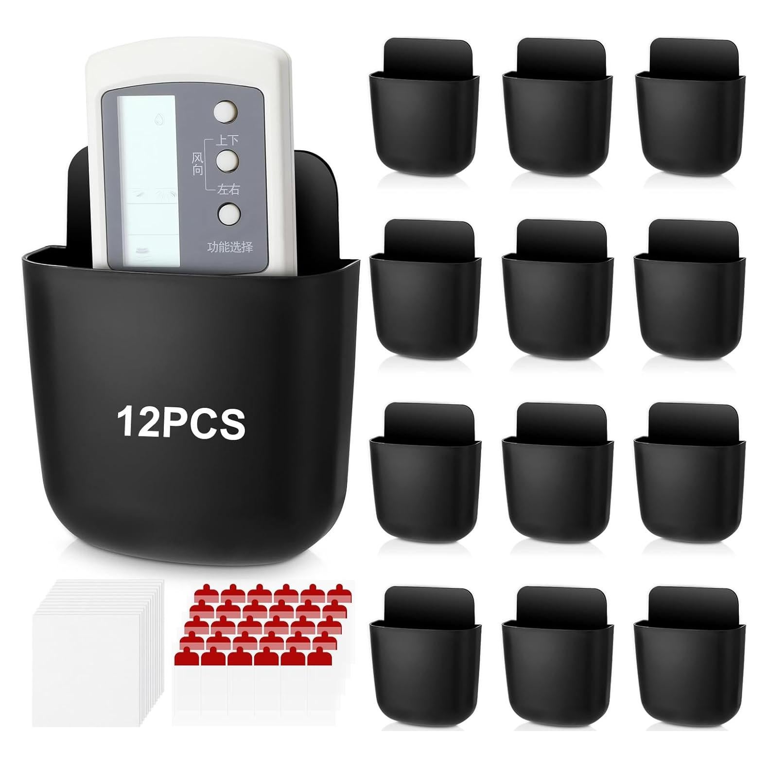 Soporte de Control Remoto ZhouBoat 12 Pcs Negro Autoadhesivo