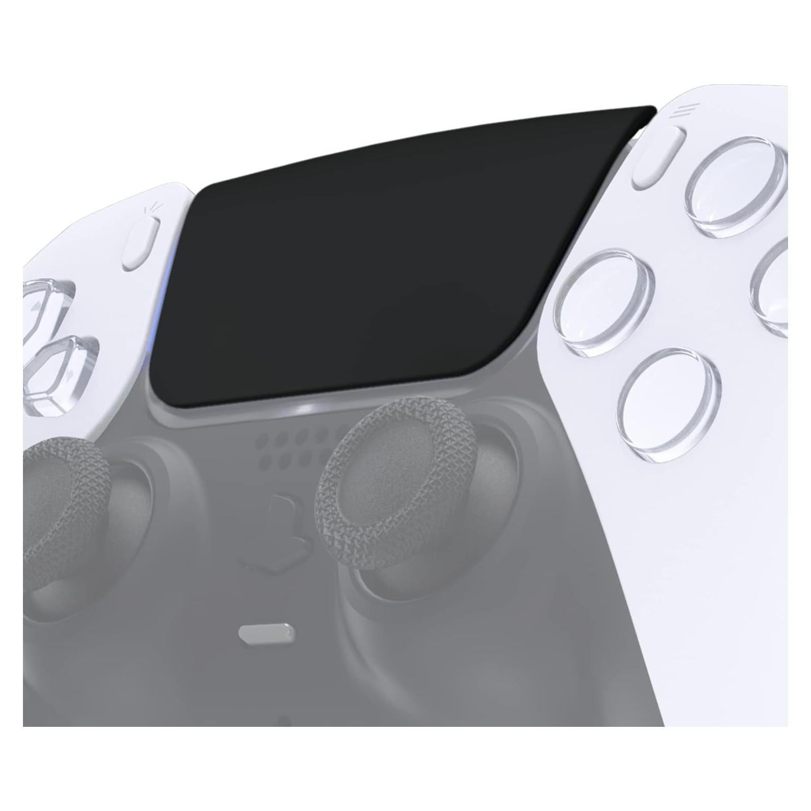 eXtremeRate Replacement Touchpad Cover Compatible with ps5 Controller BDM-010 020 030 040 050 Models, Custom Soft Touch Black Touch Pad Repair Part Compatible with ps5
