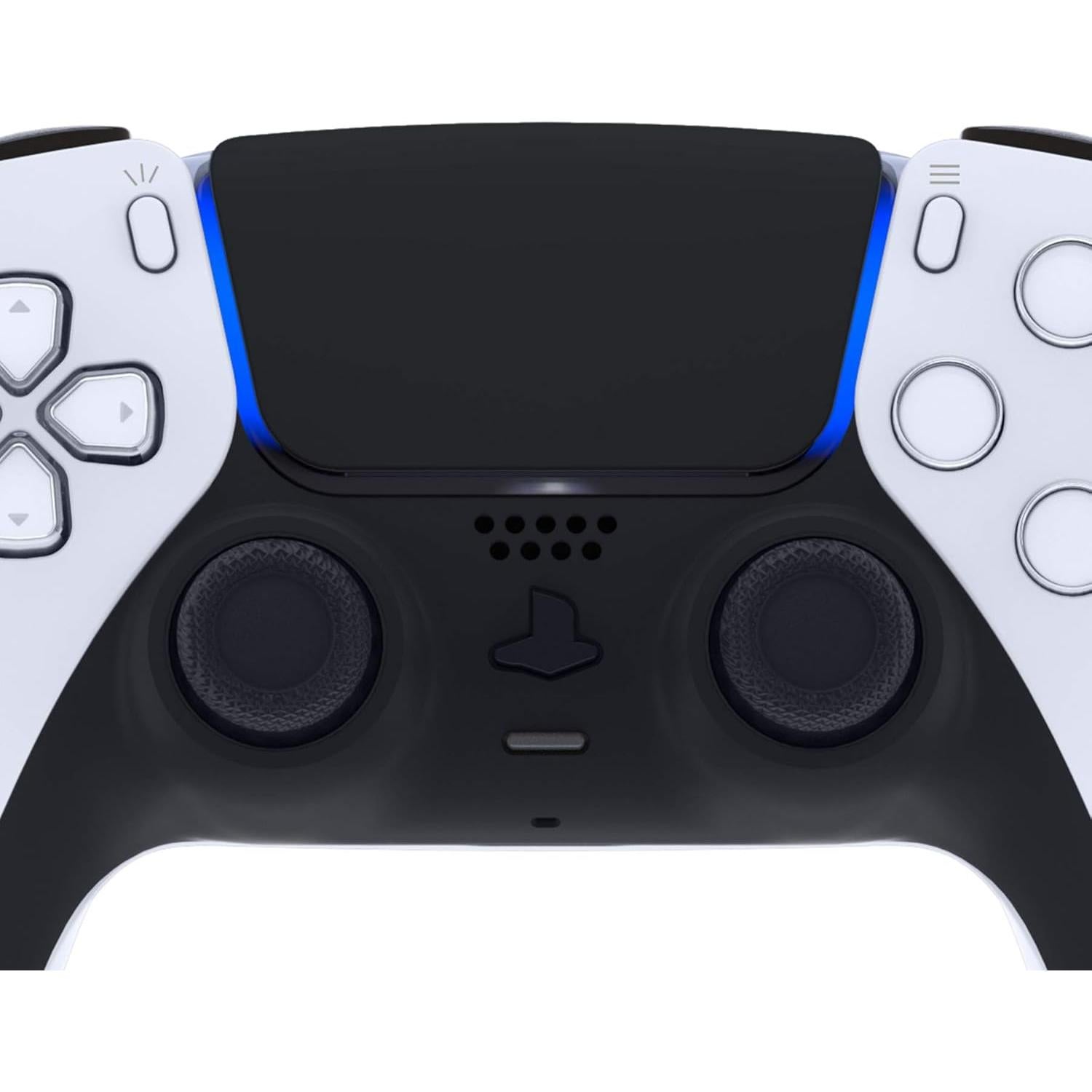 eXtremeRate Replacement Touchpad Cover Compatible with ps5 Controller BDM-010 020 030 040 050 Models, Custom Soft Touch Black Touch Pad Repair Part Compatible with ps5