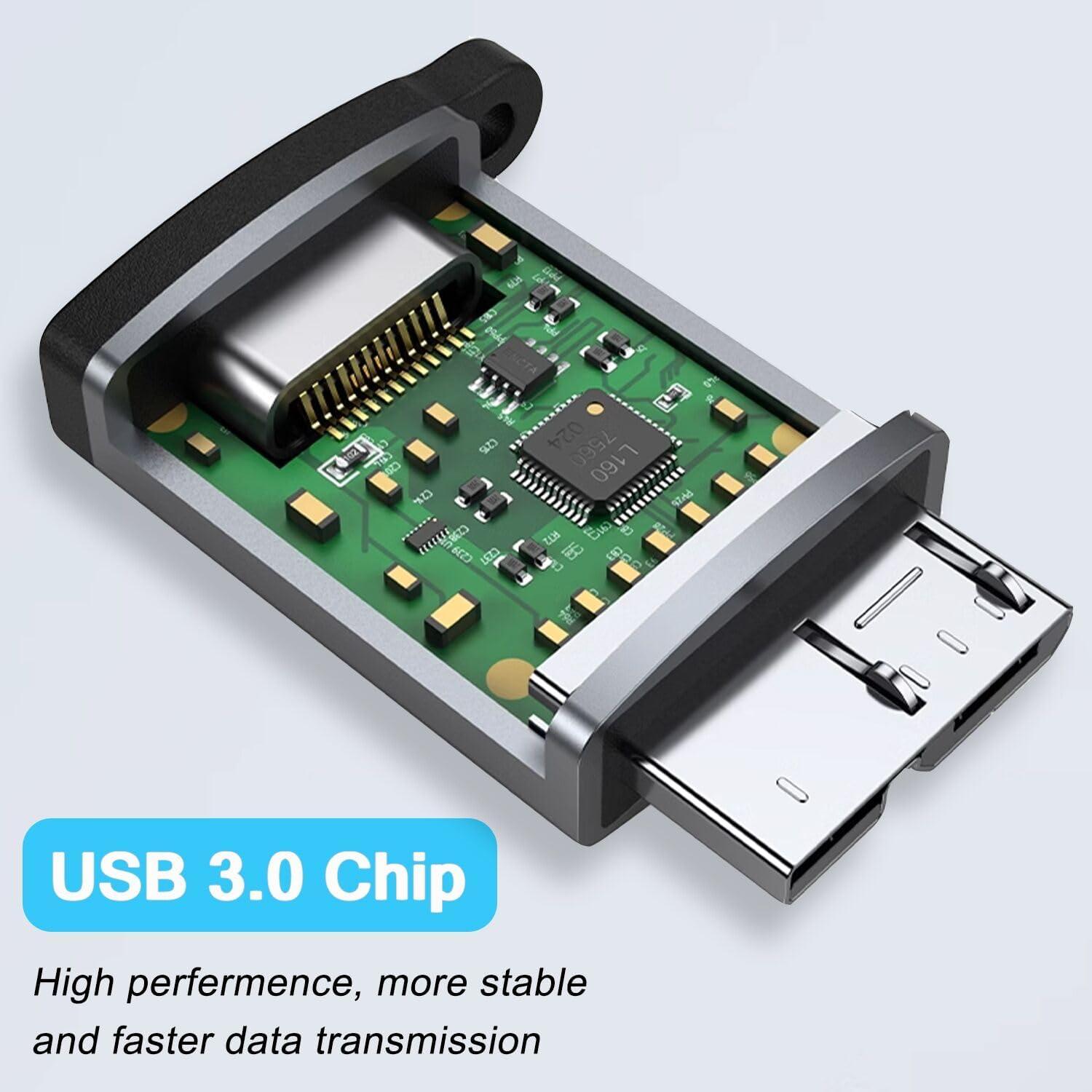 Adaptador USB C a Micro B Ukiism 5 Gbps Compatible HDD