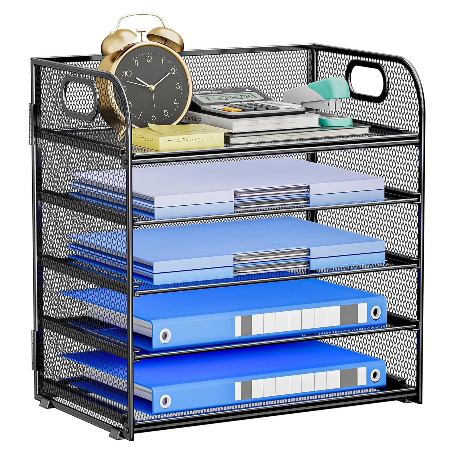 Organizador de Papel Kinkota 5 Niveles Metal Negro 32x23cm