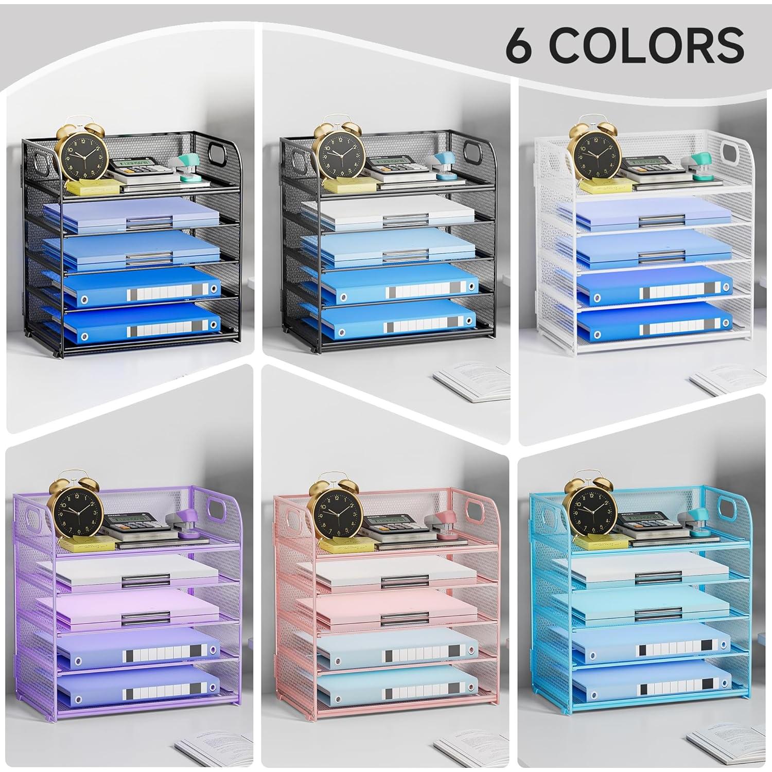 Organizador de Papel Kinkota 5 Niveles Metal Negro 32x23cm