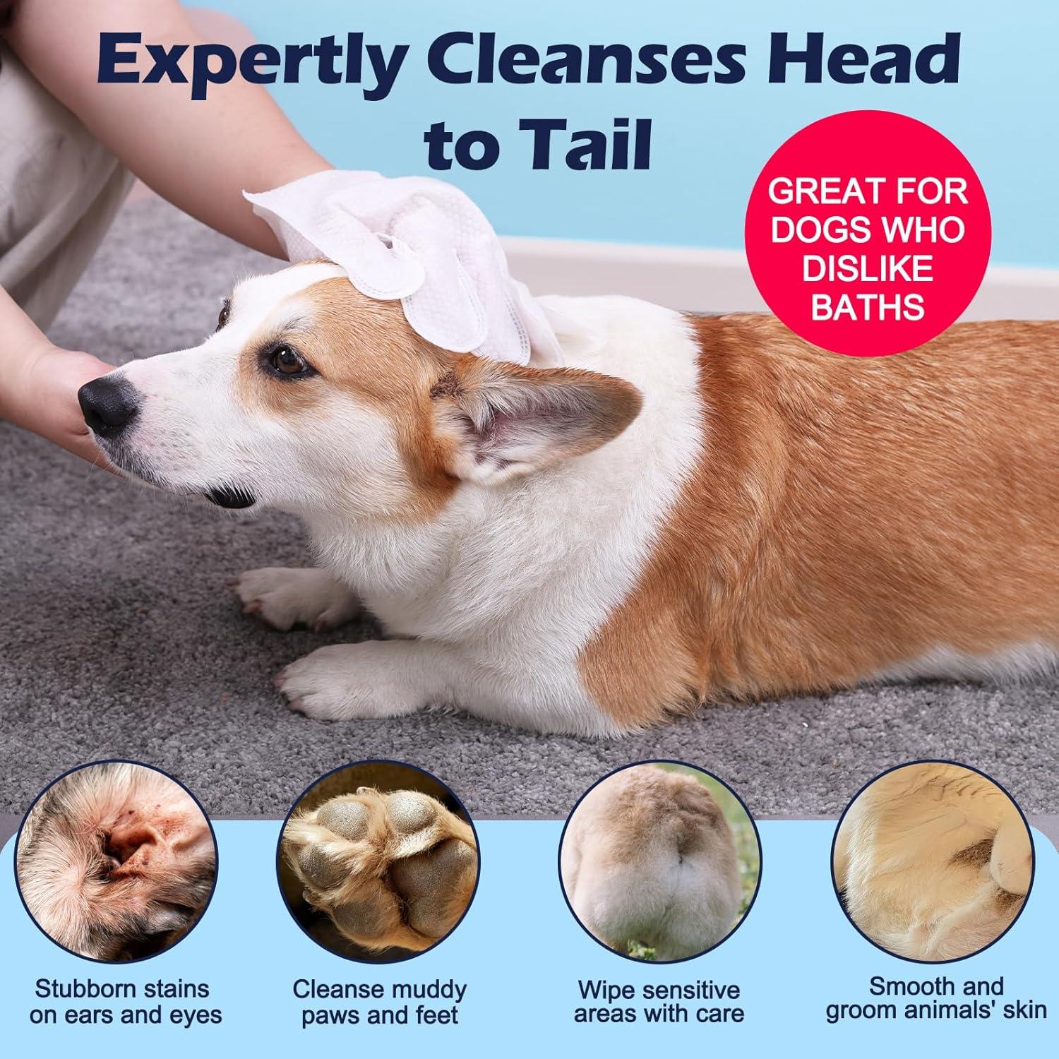 Guantes de Limpieza para Perros UNIPUP - 6 Unidades con Aroma a Coco