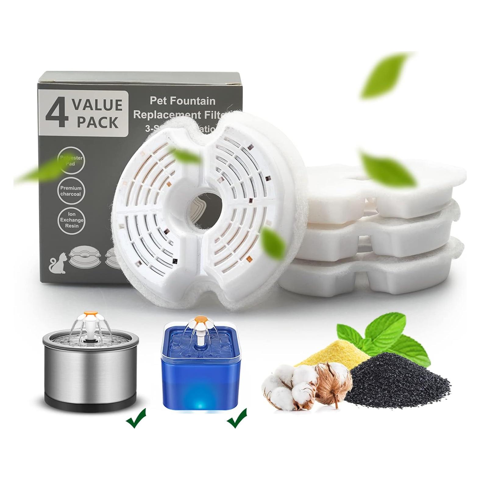 Filtros de Agua para Gatos Opeth - Paquete de 4 Filtros de Carbono
