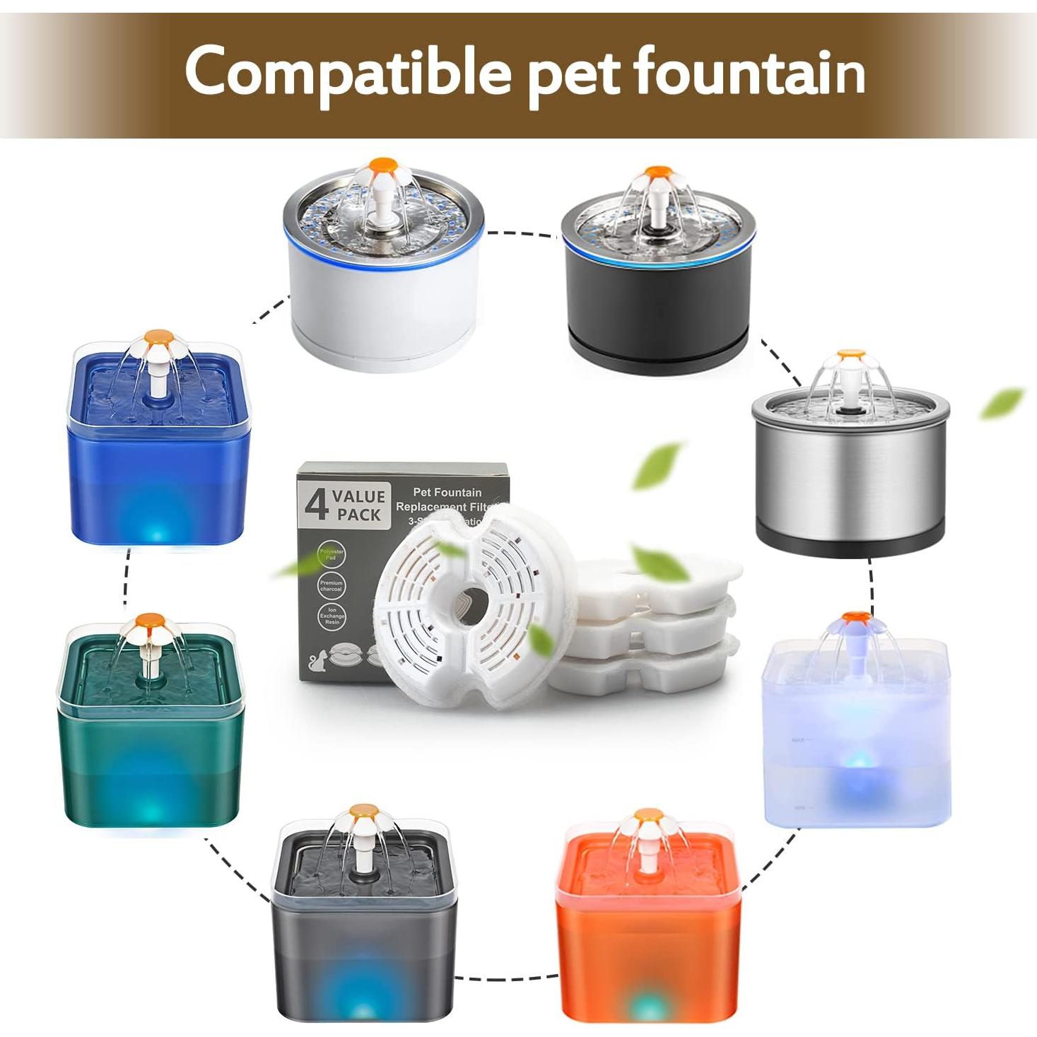 Filtros de Agua para Gatos Opeth - Paquete de 4 Filtros de Carbono