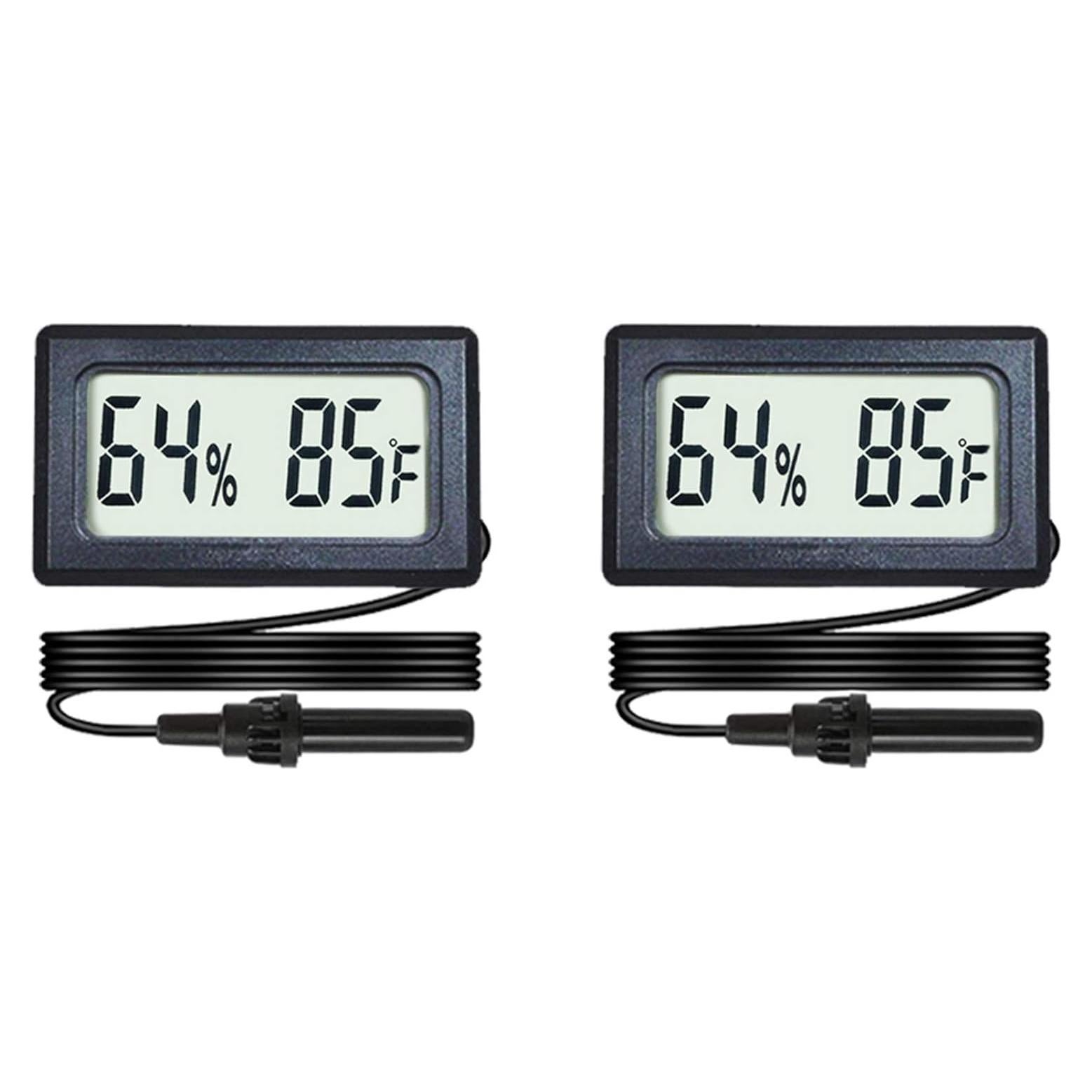 Paquete de 2 Termómetros Higrómetros Digitales Veanic LCD