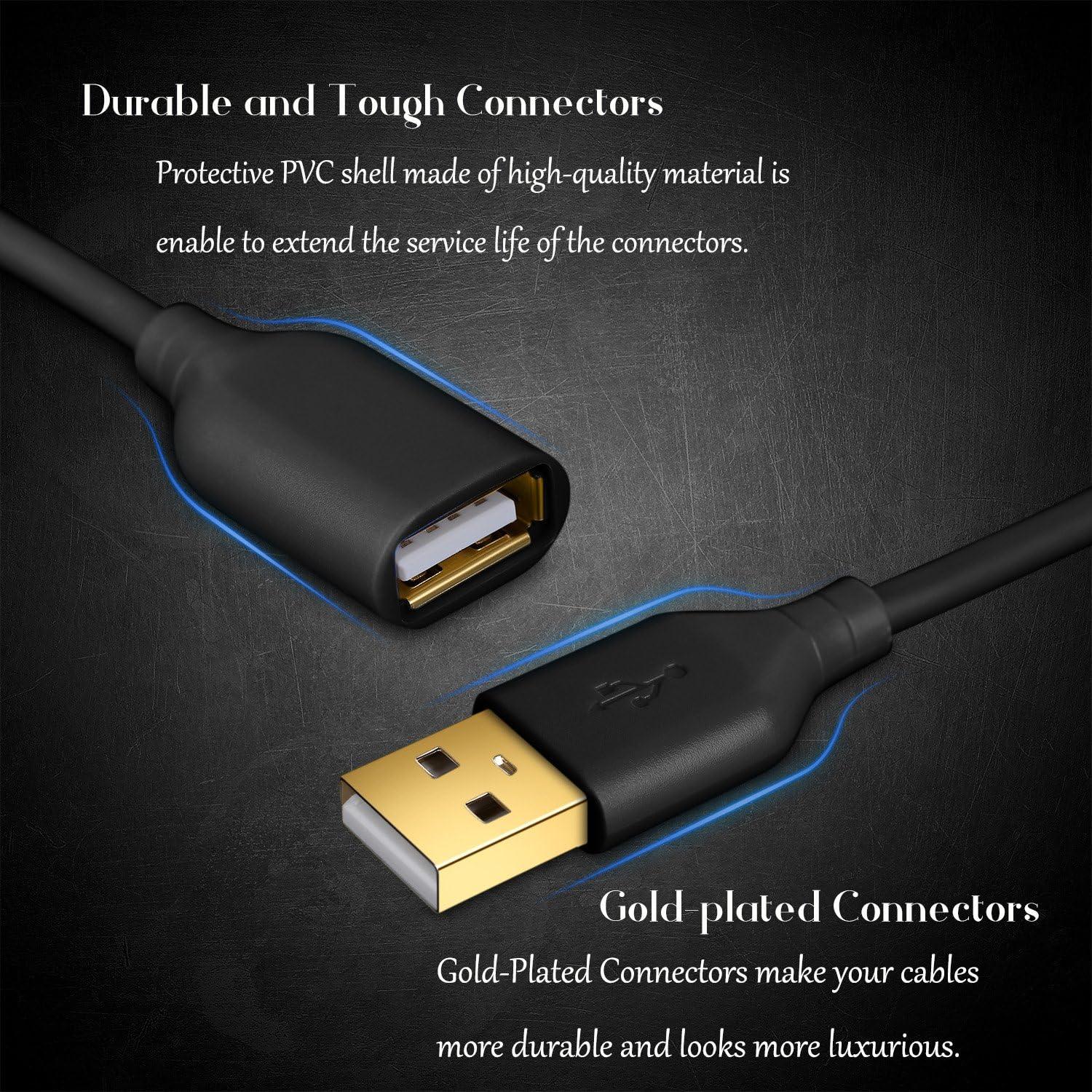 Cable de Extensión USB 3M Costyle Tipo A Macho a Hembra - Paquete de 2