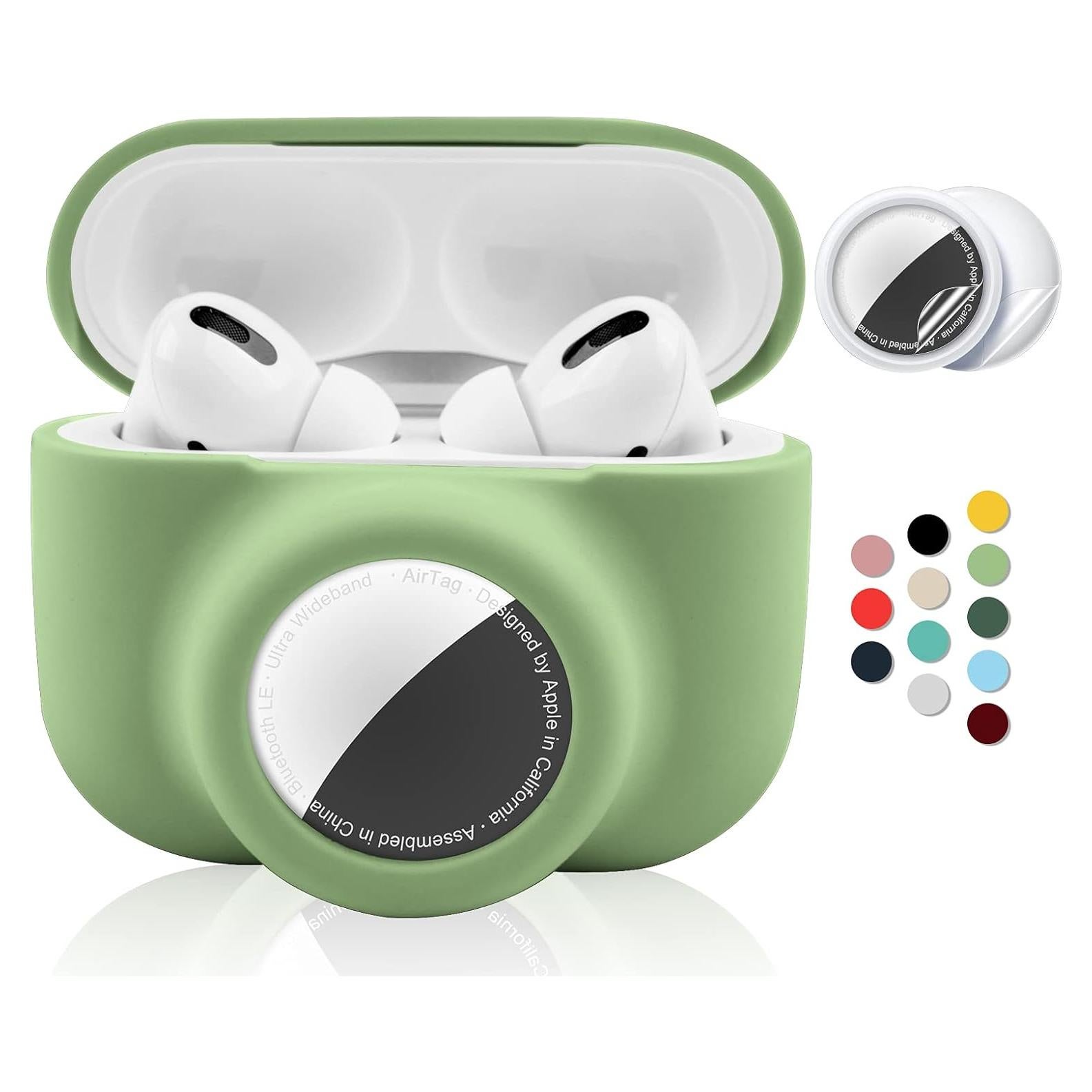 Funda Protectora 2 en 1 Enspito para AirPods Pro y AirTag Verde