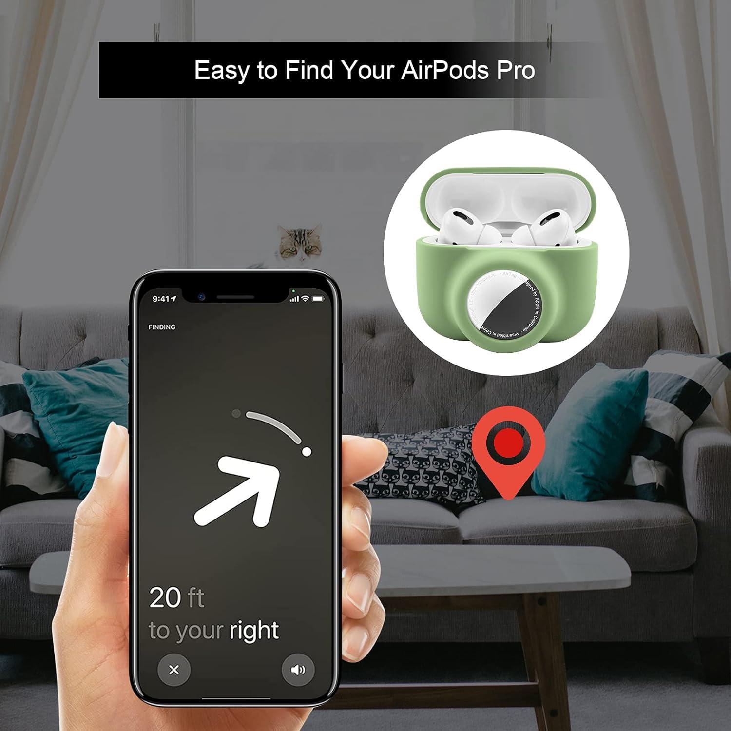 Funda Protectora 2 en 1 Enspito para AirPods Pro y AirTag Verde