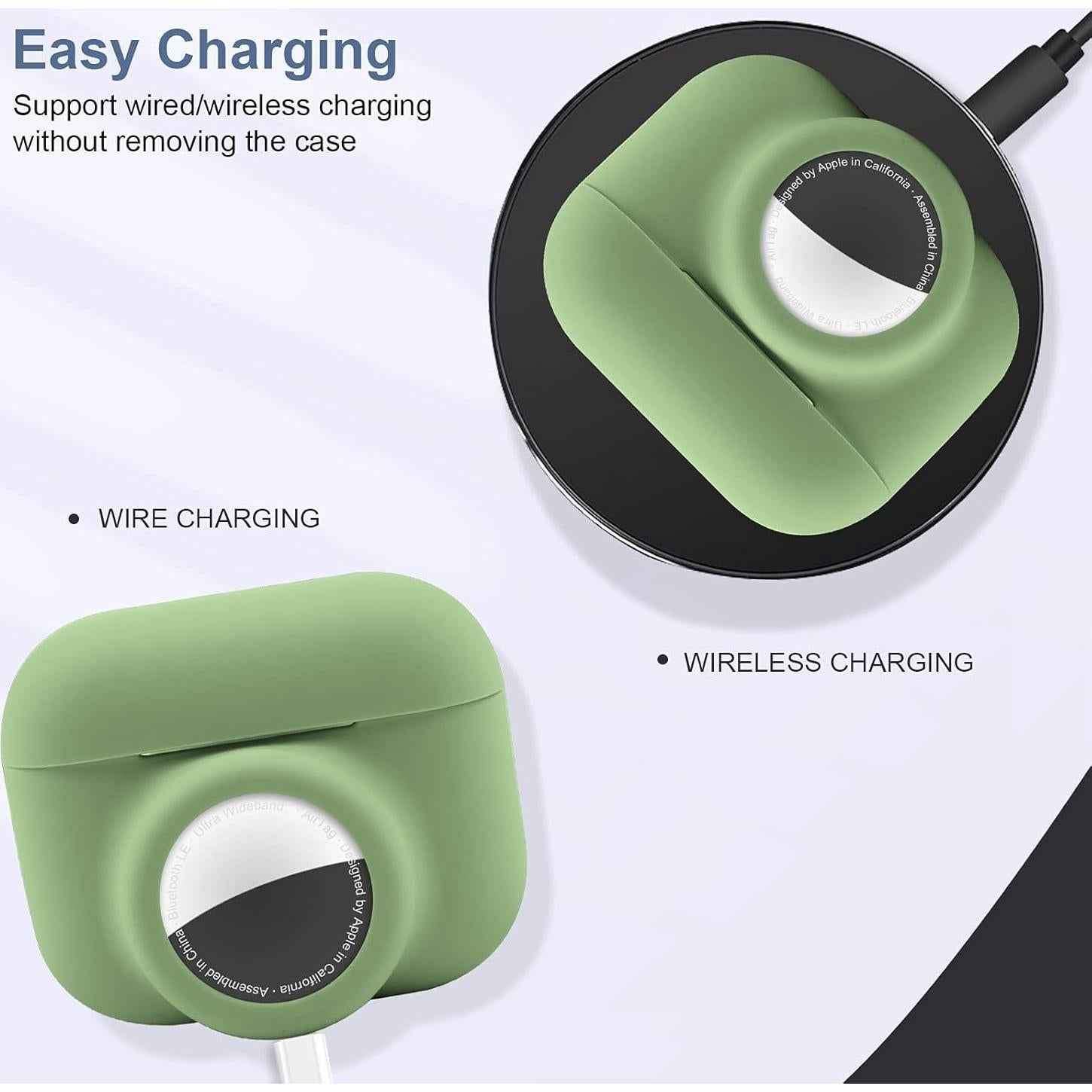 Funda Protectora 2 en 1 Enspito para AirPods Pro y AirTag Verde