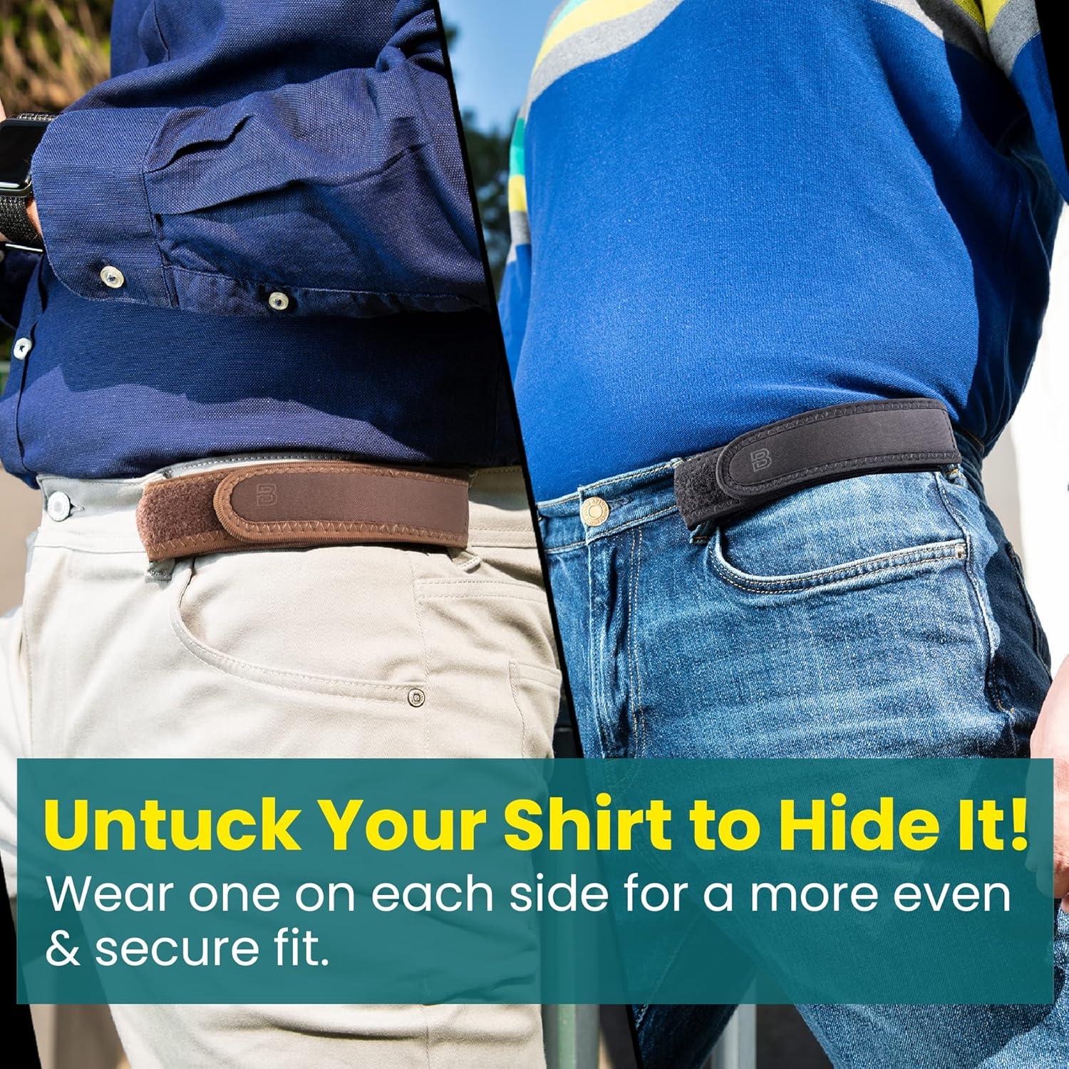 Cinturón BeltBro Pro Elástico Invisible Ajustable Gris