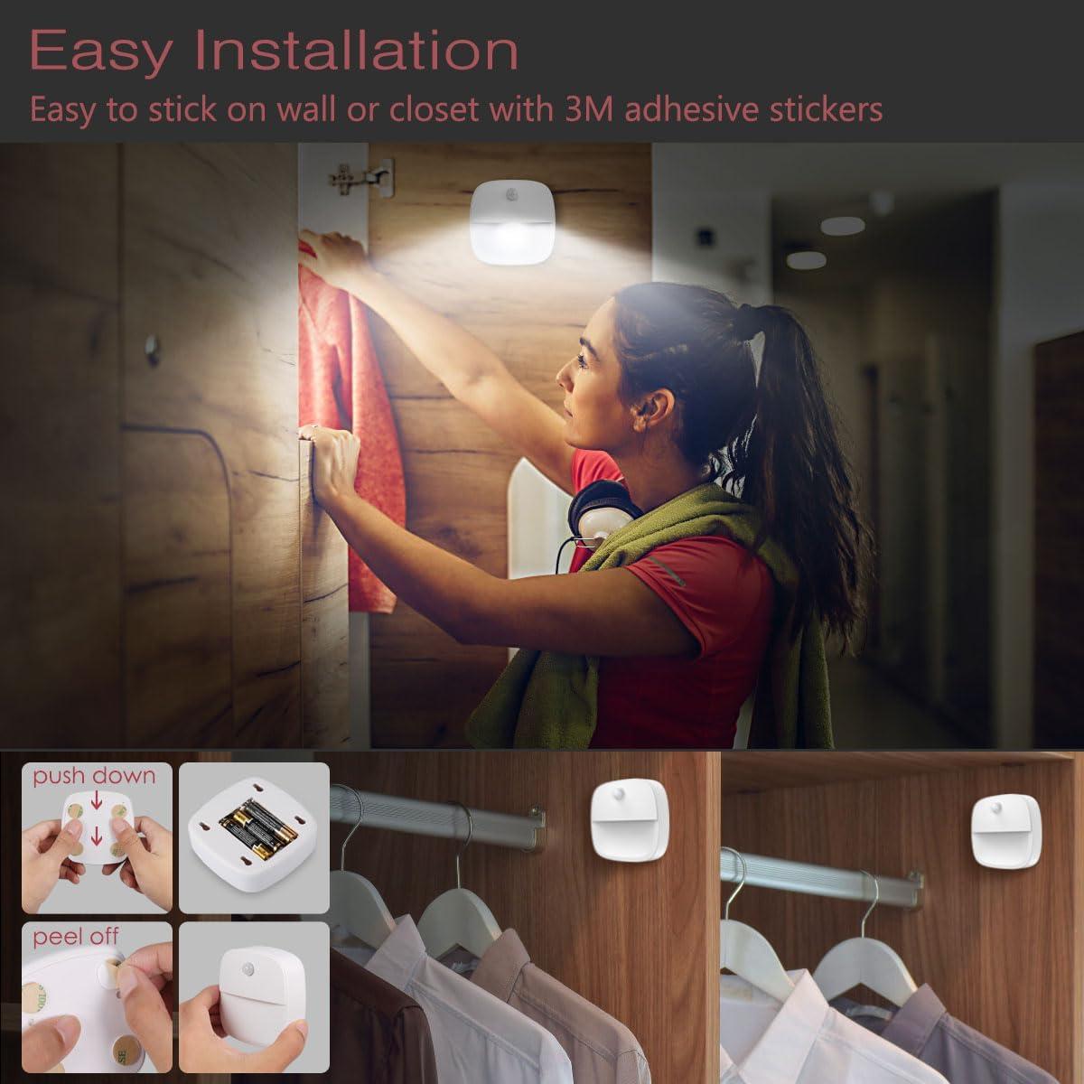 Luz Nocturna LED con Sensor de Movimiento LOFICOPER 3 Piezas