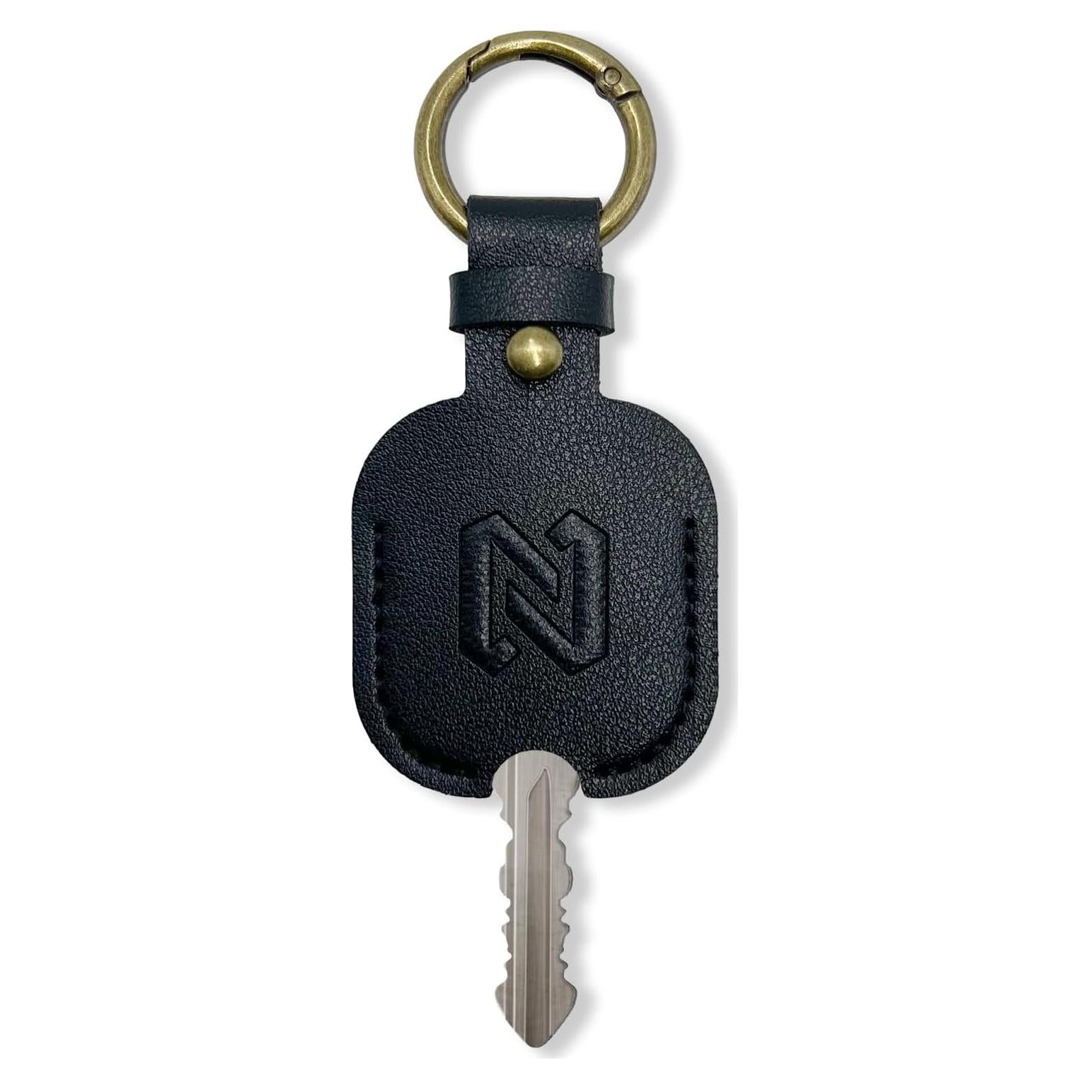 Funda de Llave de Coche de Cuero NAPHYLAIFA Vintage Negra