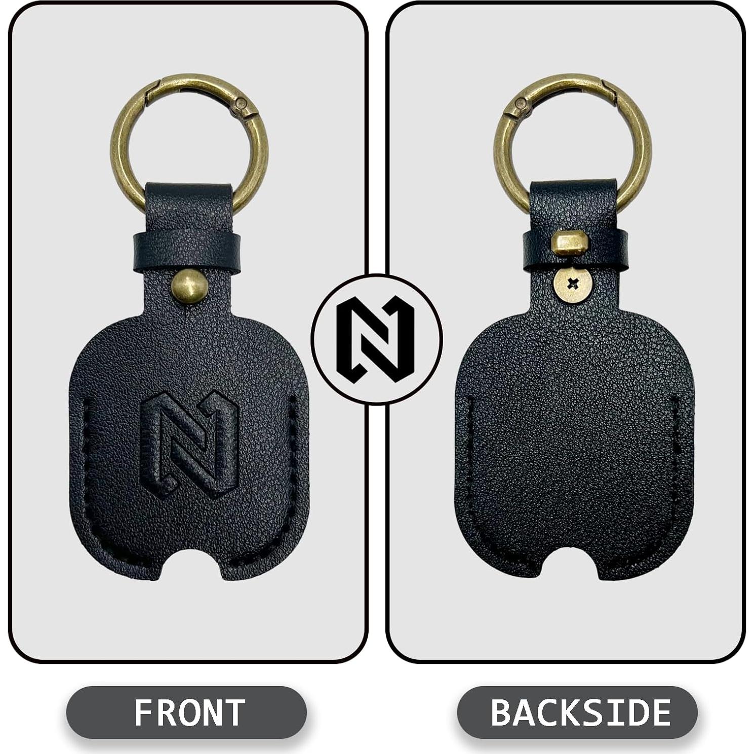 Funda de Llave de Coche de Cuero NAPHYLAIFA Vintage Negra