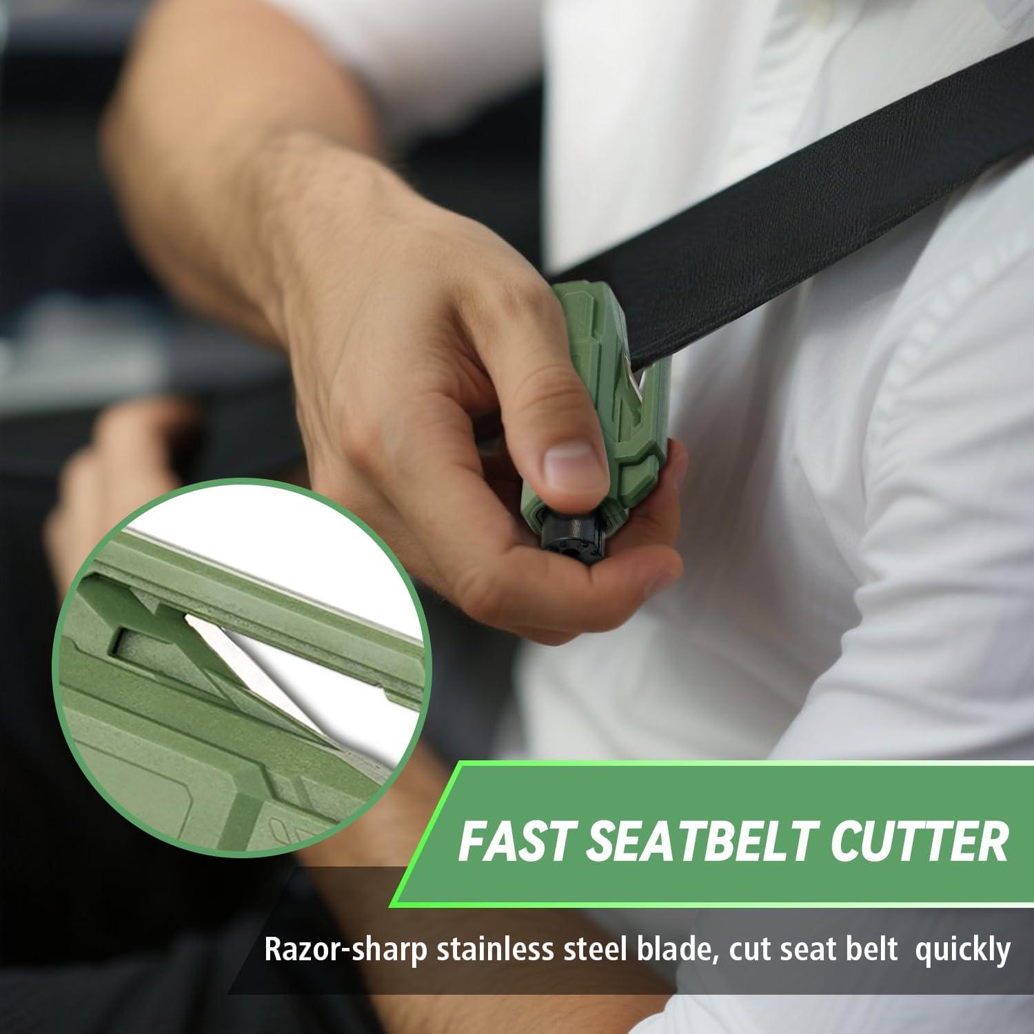 Cortador de cinturón de seguridad y martillo SINSEN, kit 2 unidades