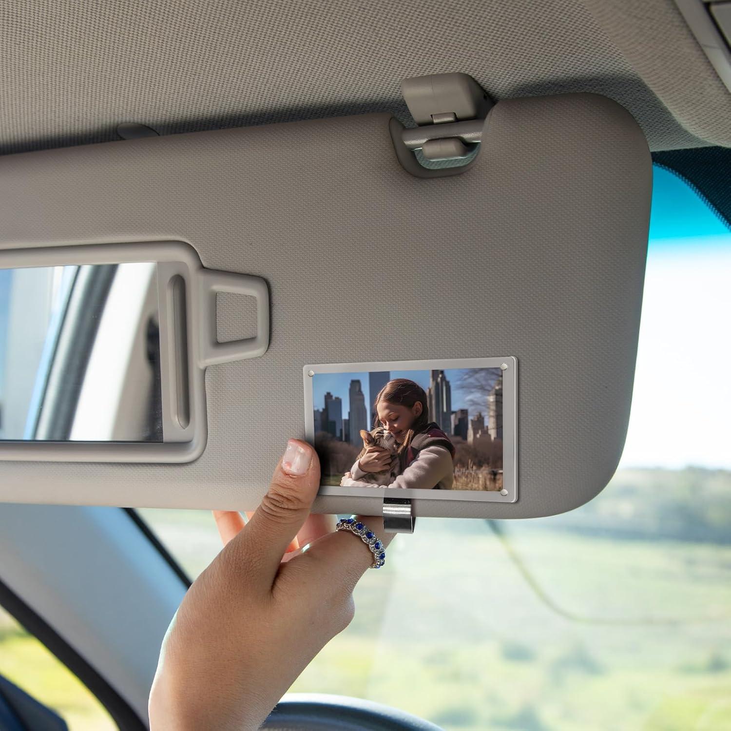 Soporte de Fotos Magnético Meorain para Visera de Coche 6.1x8.9cm