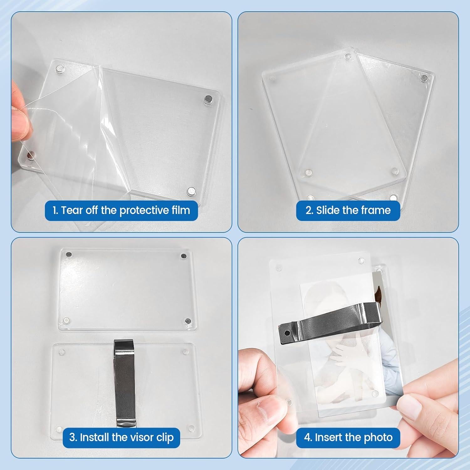 Soporte de Fotos Magnético Meorain para Visera de Coche 6.1x8.9cm