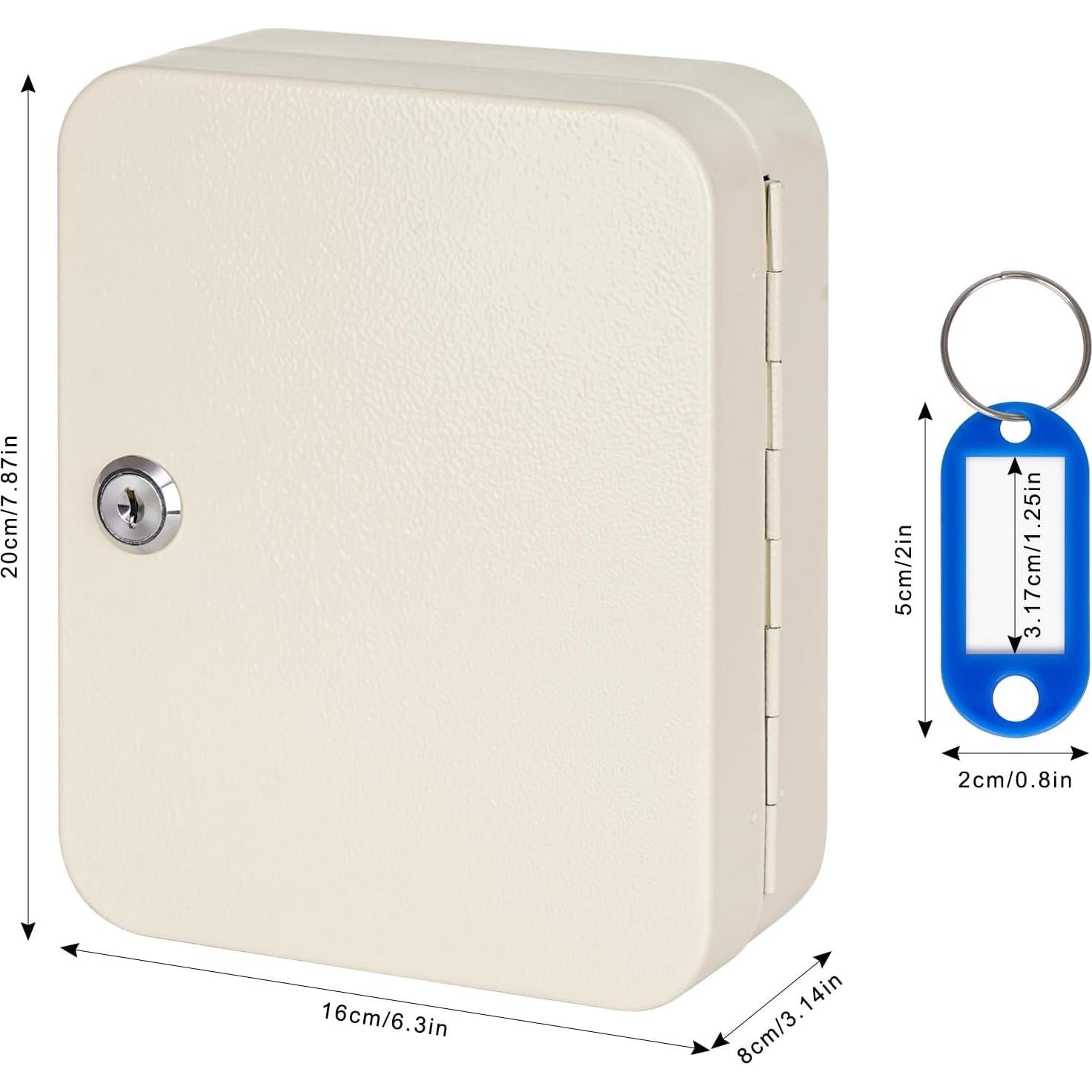 Gabinete de Llaves KYODOLED Beige con Cerradura para 20 Llaves