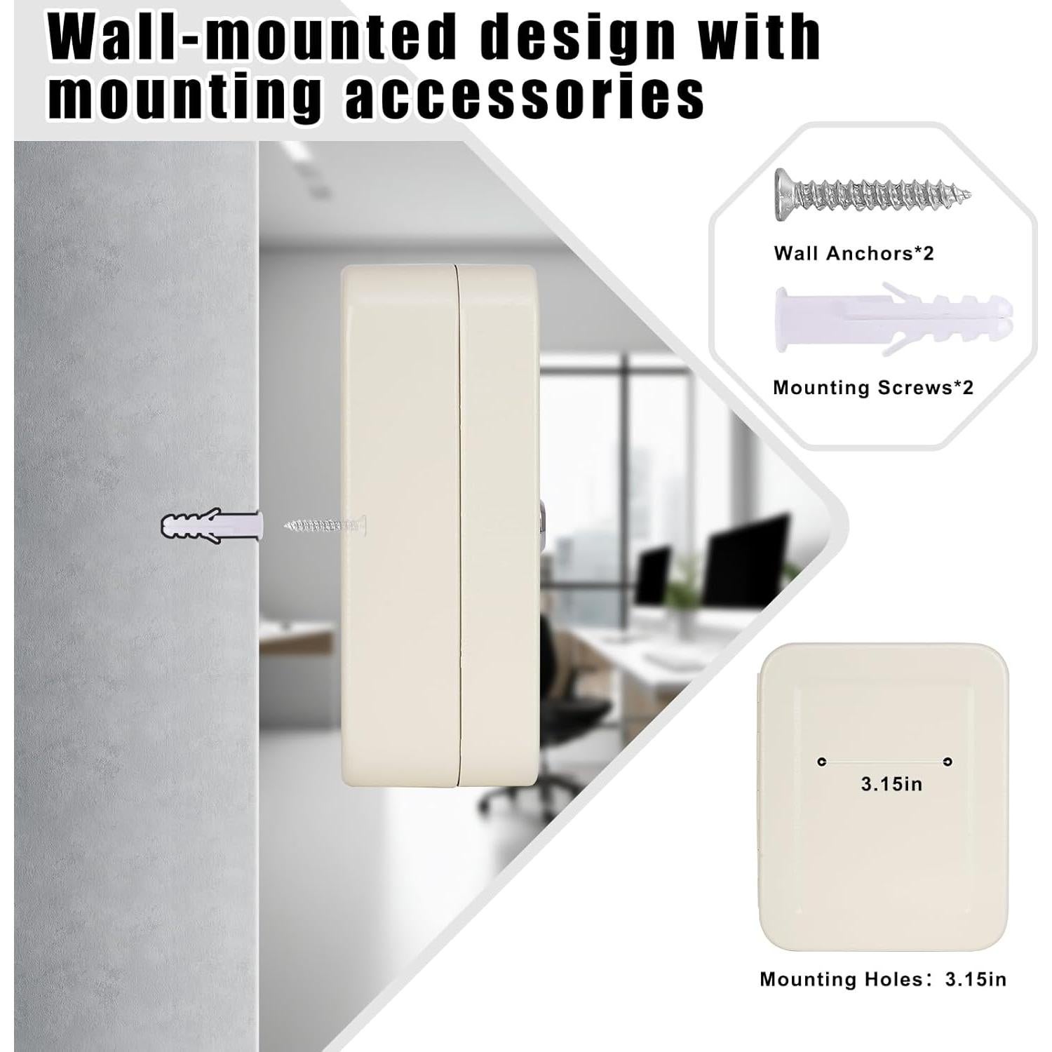 Gabinete de Llaves KYODOLED Beige con Cerradura para 20 Llaves