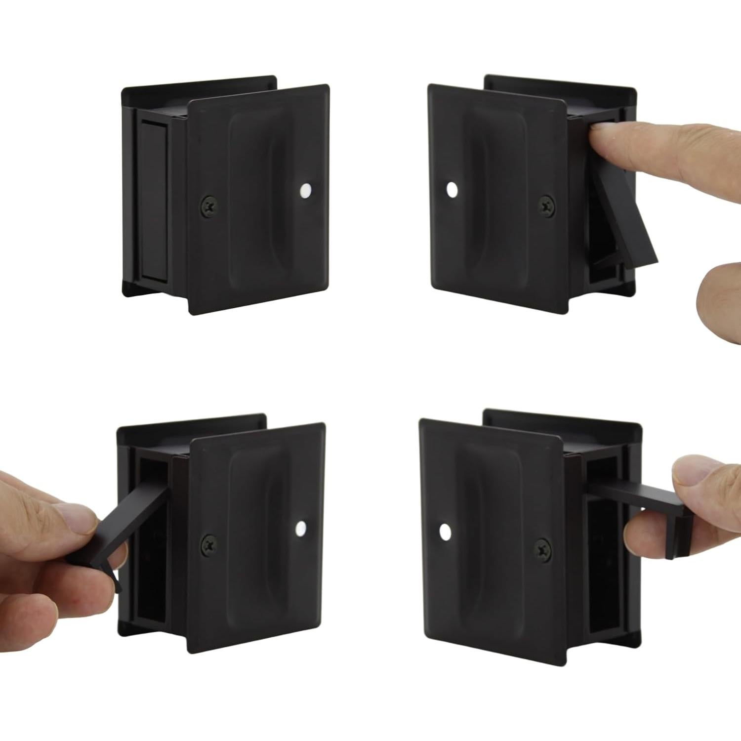 Tirador de puerta corredera SUNTAI negro mate 6.99x6.35 cm