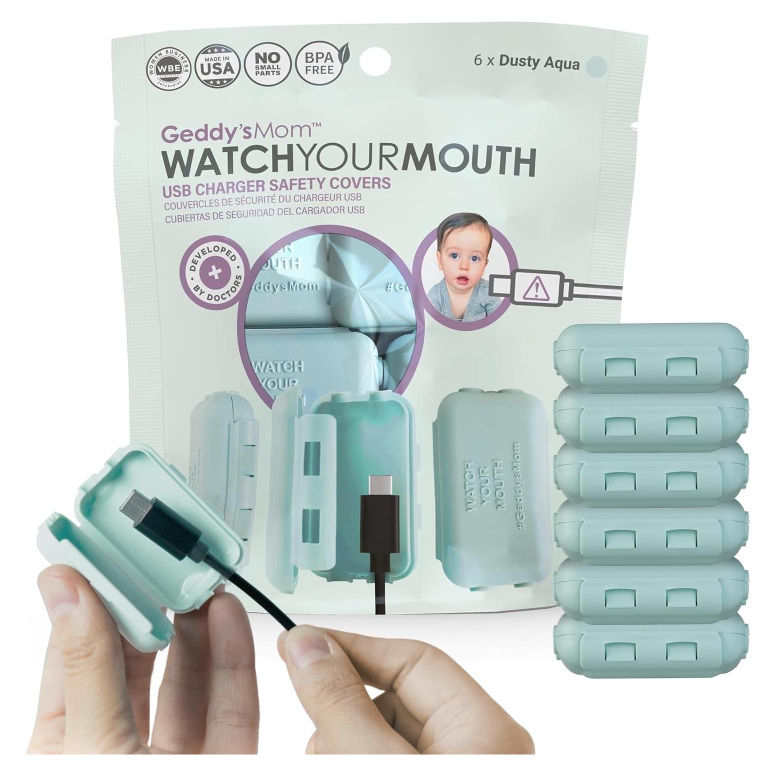 Tapa de Seguridad USB Geddy's Mom Aqua Polvoriento - 6 Unidades