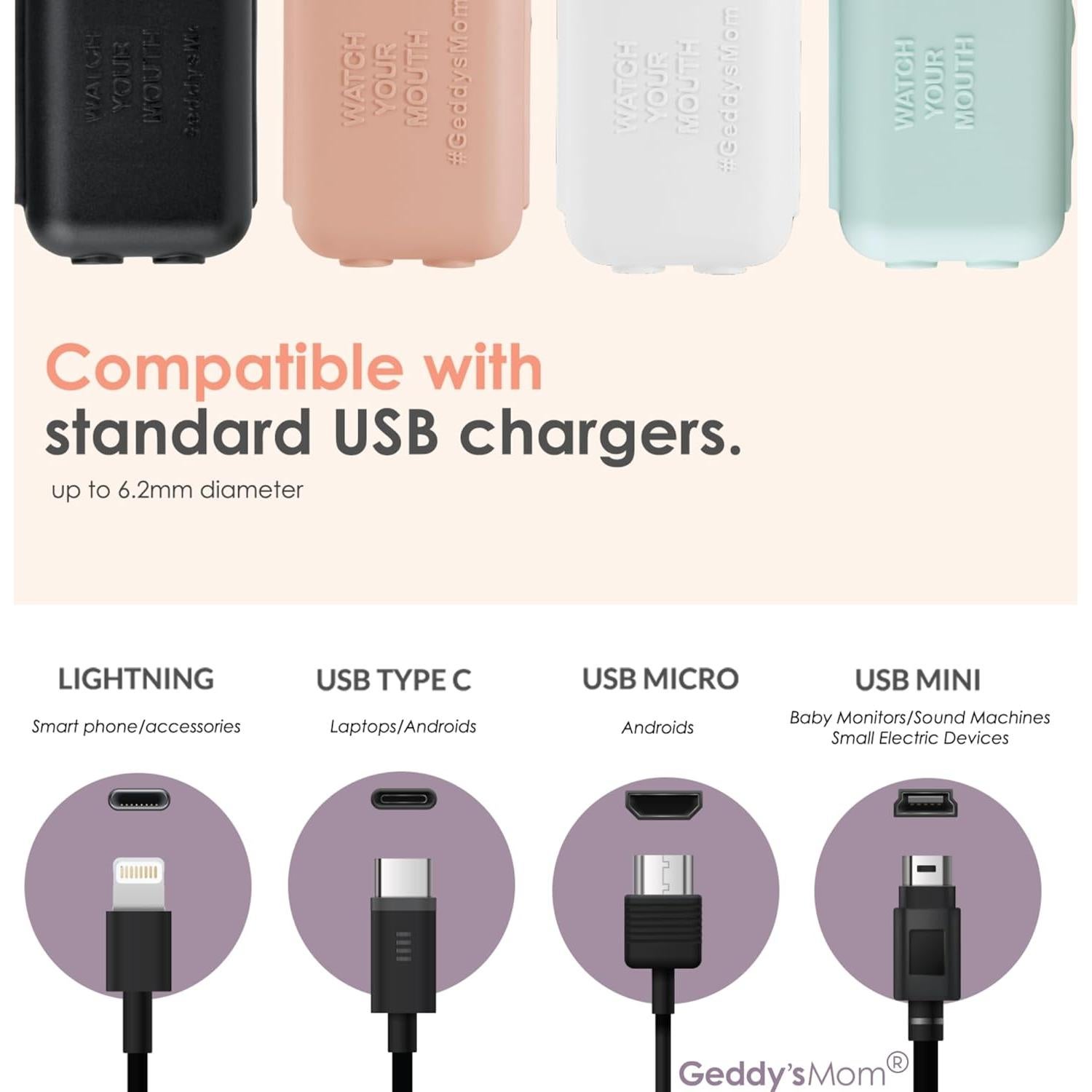 Tapa de Seguridad USB Geddy's Mom Aqua Polvoriento - 6 Unidades