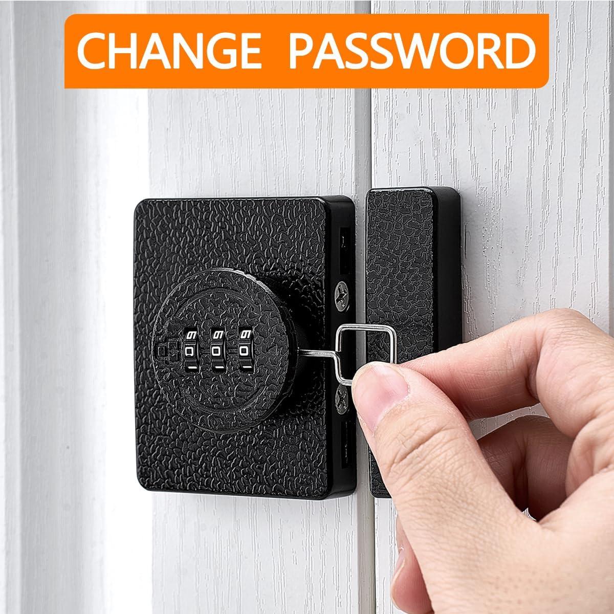 Cerradura de Gabinete INIRET Negra Sin Llave 3 Dígitos Antirrobo