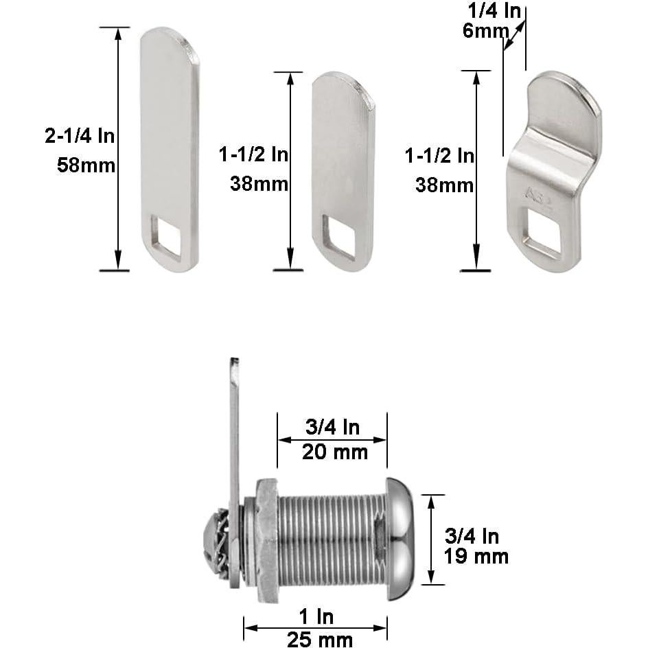 Cerraduras de Cámara WOOCH 1" Cromadas con Llave Igualada