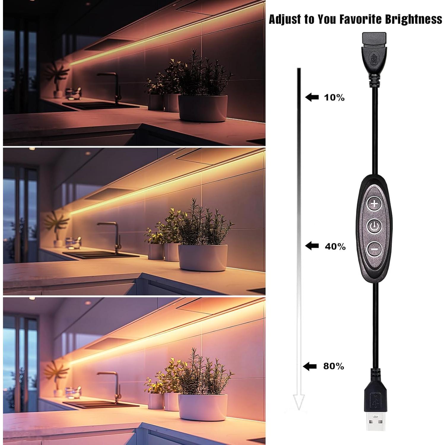 Interruptor Regulador LED USB 5V GXILEE - 10 Velocidades, Paquete de 2