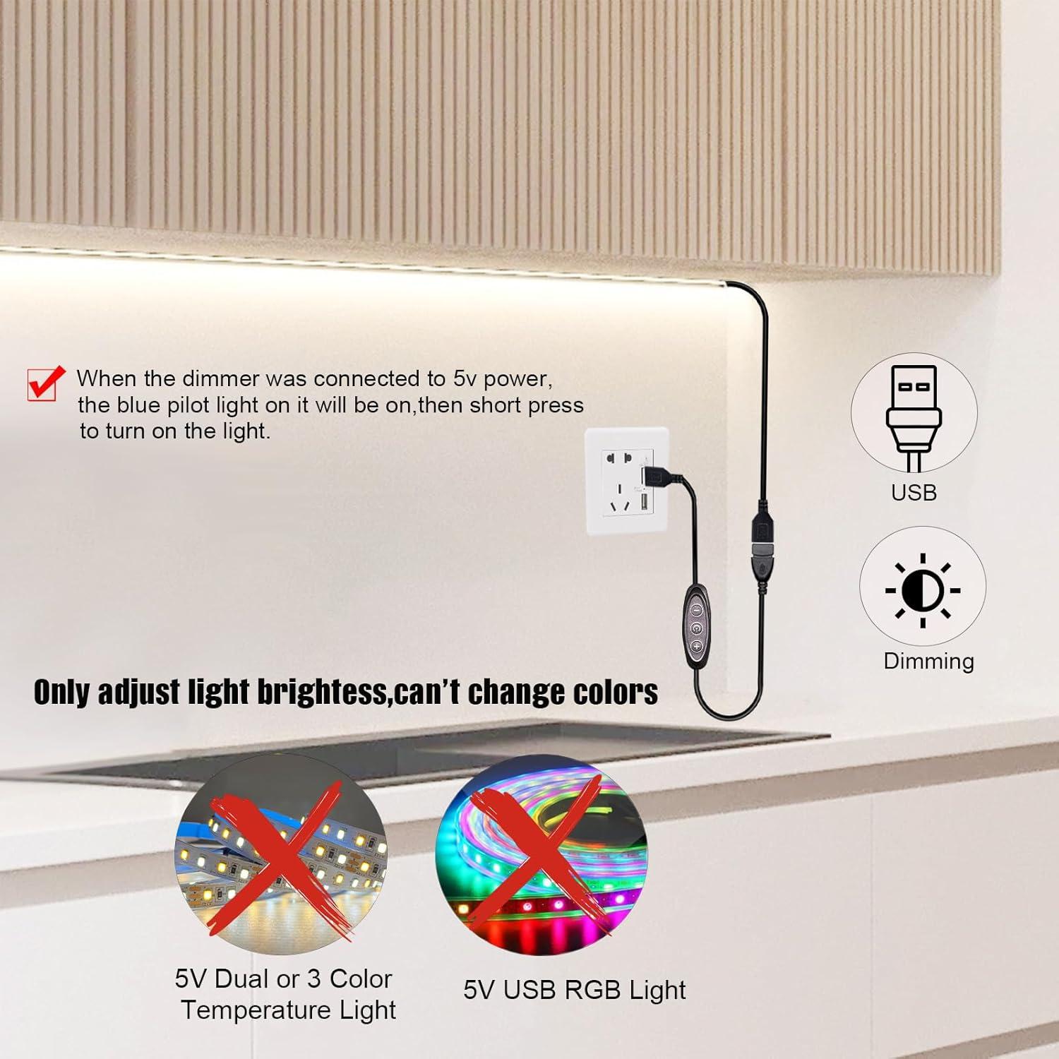 Interruptor Regulador LED USB 5V GXILEE - 10 Velocidades, Paquete de 2