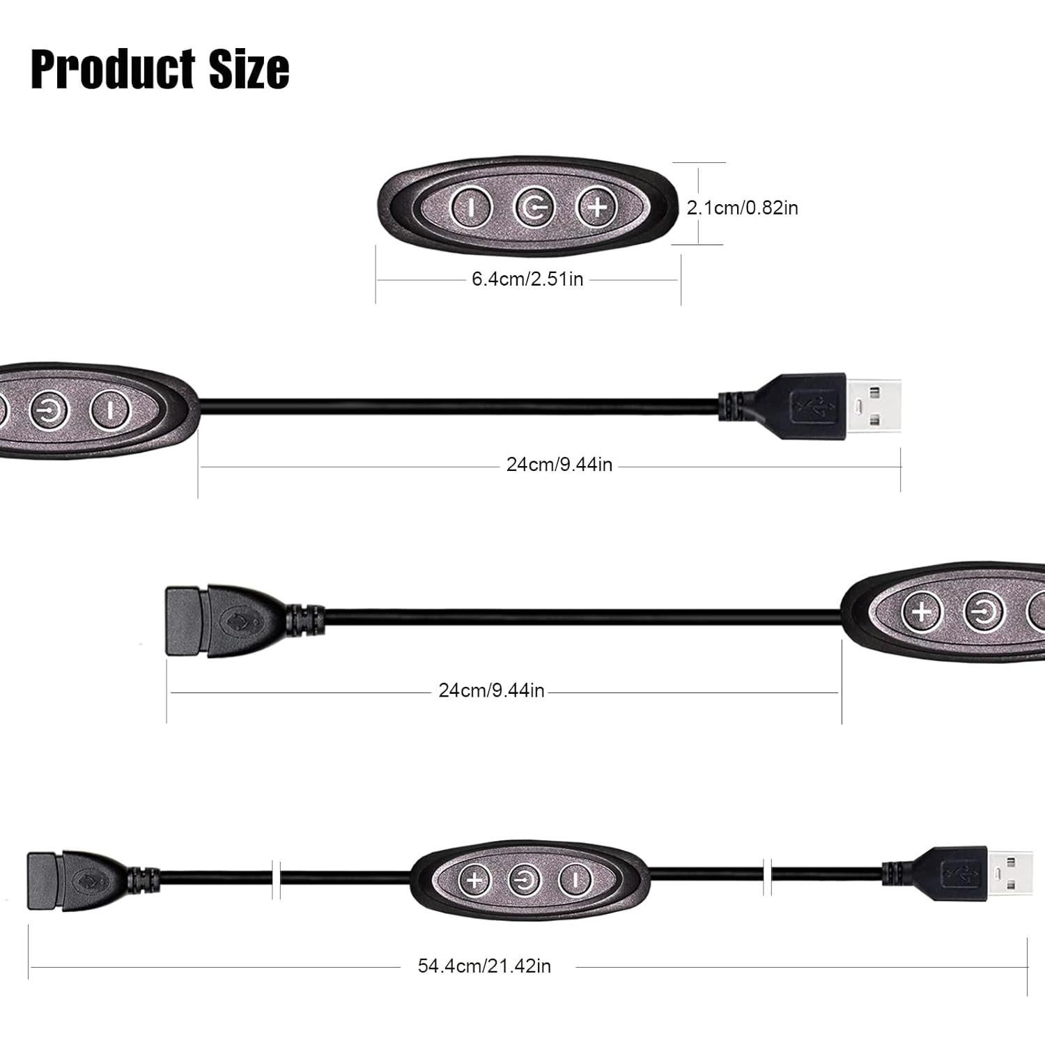 Interruptor Regulador LED USB 5V GXILEE - 10 Velocidades, Paquete de 2