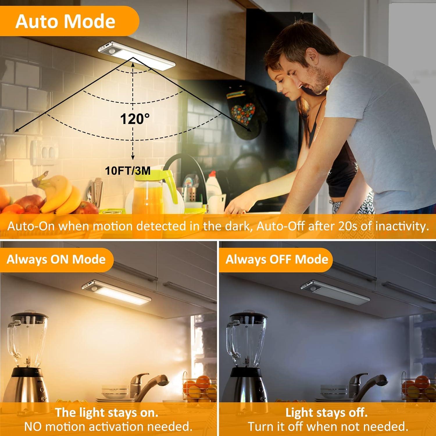 Luces LED de Sensor de Movimiento YLXS 30 LEDs Recargables 20cm