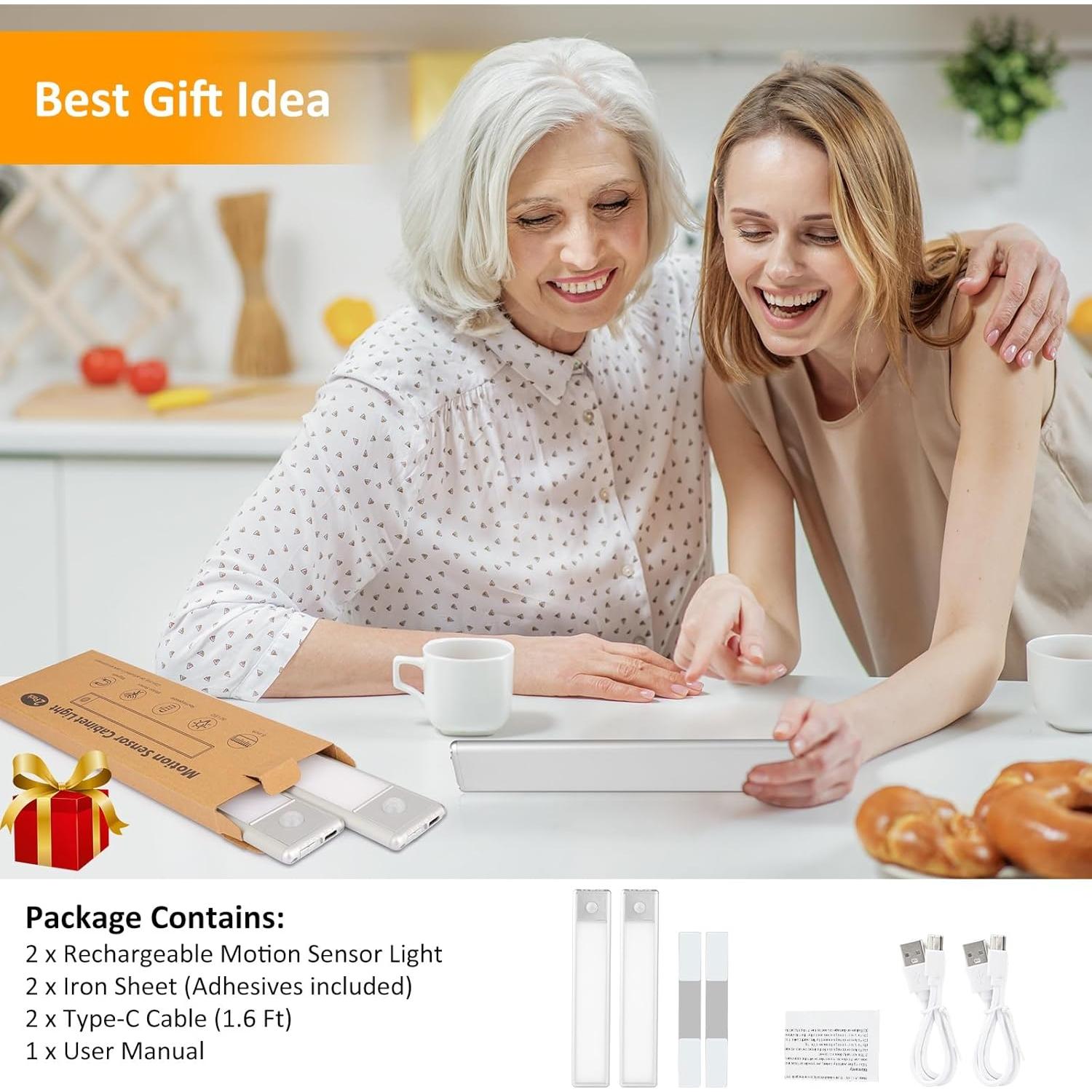 Luces LED de Sensor de Movimiento YLXS 30 LEDs Recargables 20cm