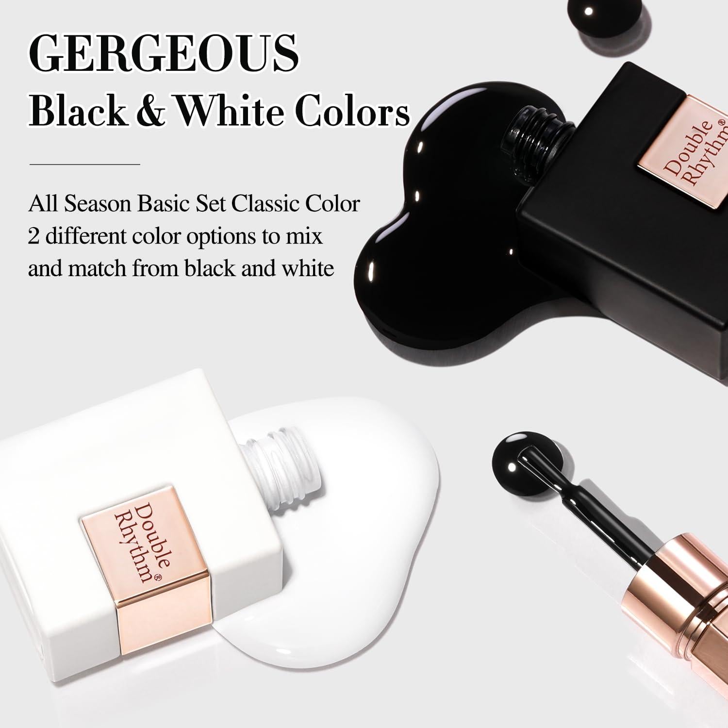 Conjunto de Esmalte de Uñas UV Gel Ritmo Doble 15ml 2 Pcs