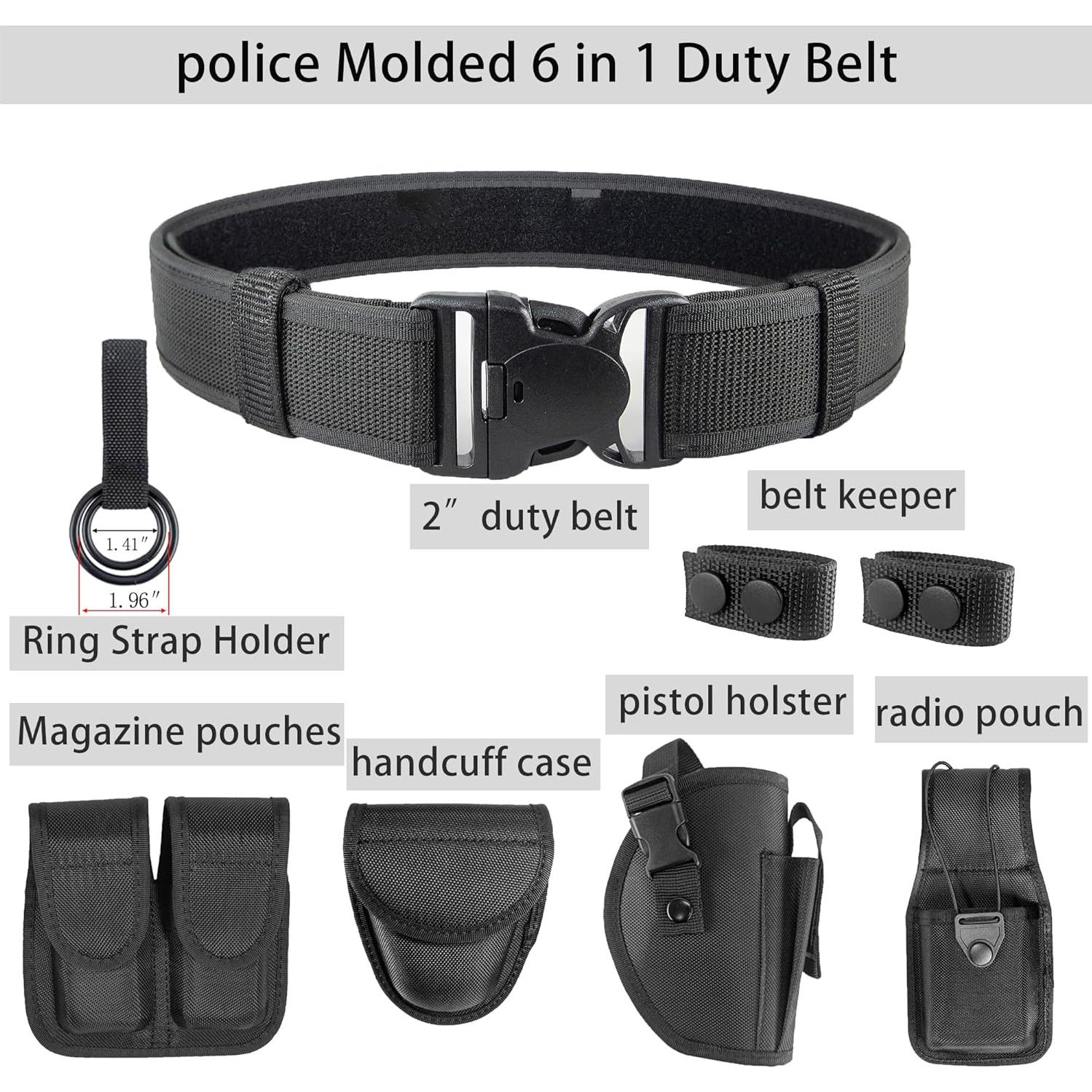 Cinturón Táctico Utilitario Rig Policía 5 Bolsas Ajustable