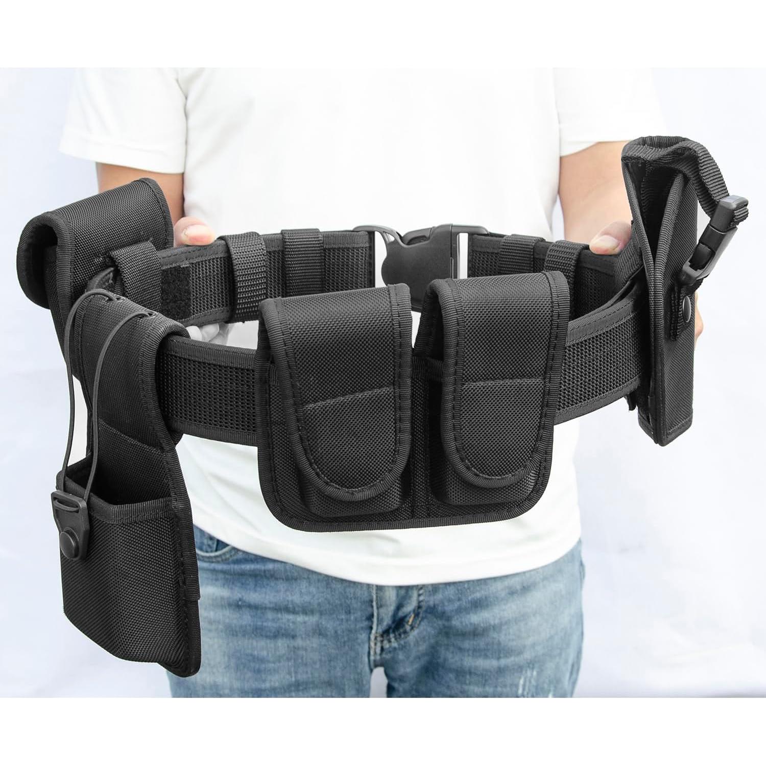 Cinturón Táctico Utilitario Rig Policía 5 Bolsas Ajustable