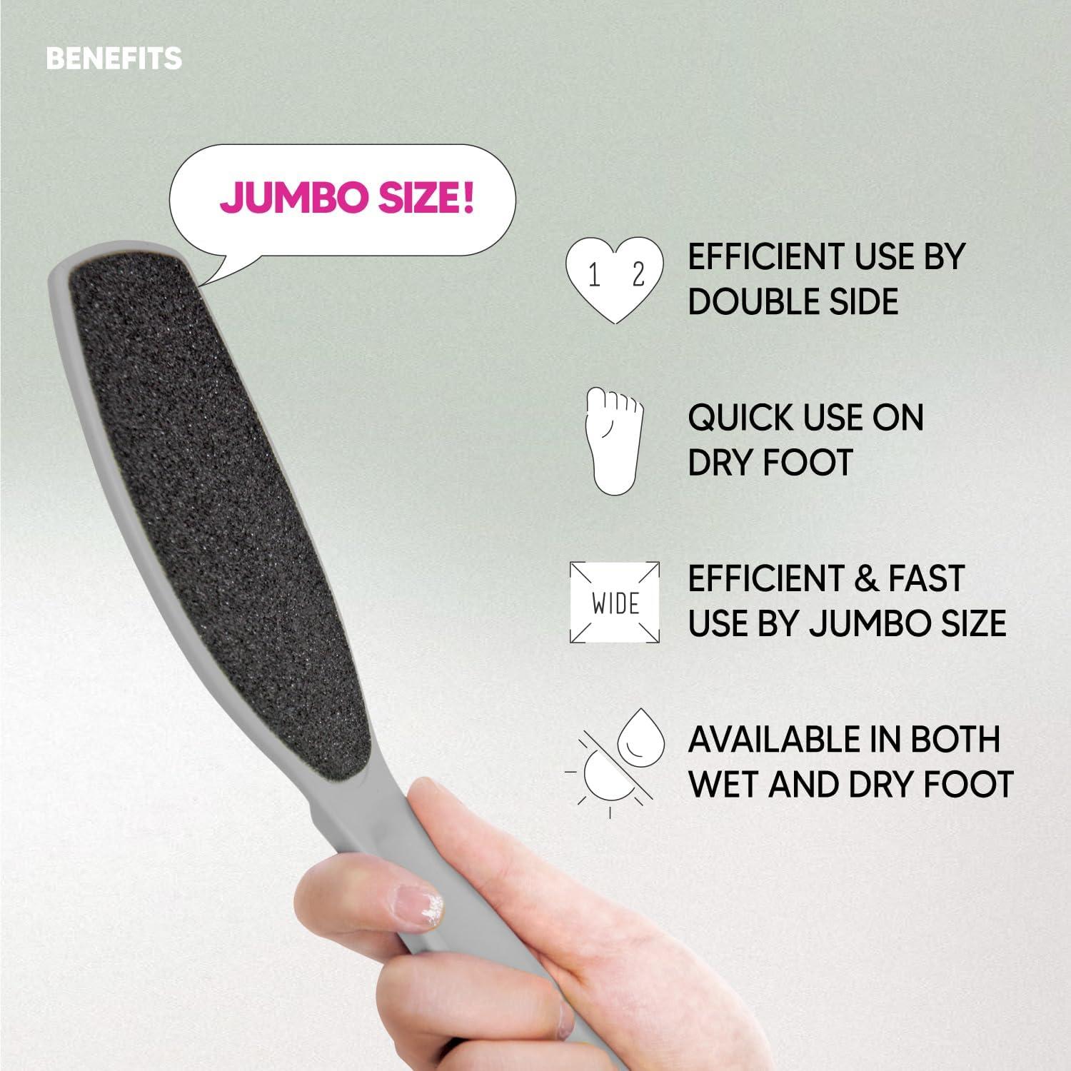 Lima de Esmeril Ancha F3 Systems para Pedicura Profesional Gris