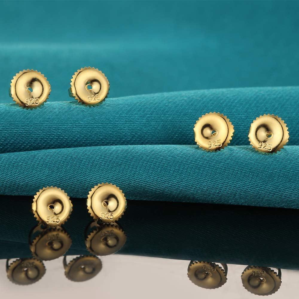 Respaldos de Aretes de Tornillo Catinee 14K Oro 2 Pares Hipoalergénicos