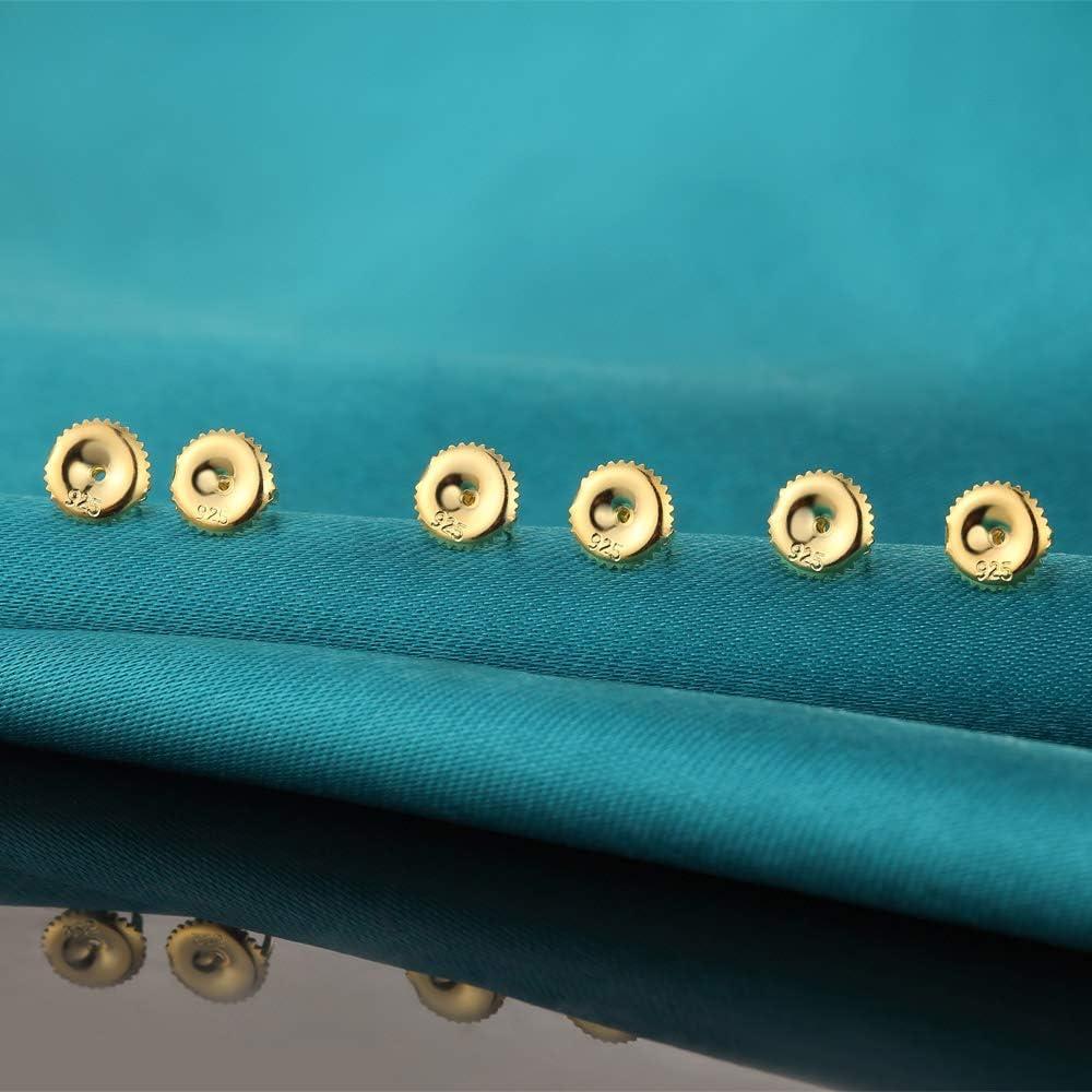 Respaldos de Aretes de Tornillo Catinee 14K Oro 2 Pares Hipoalergénicos