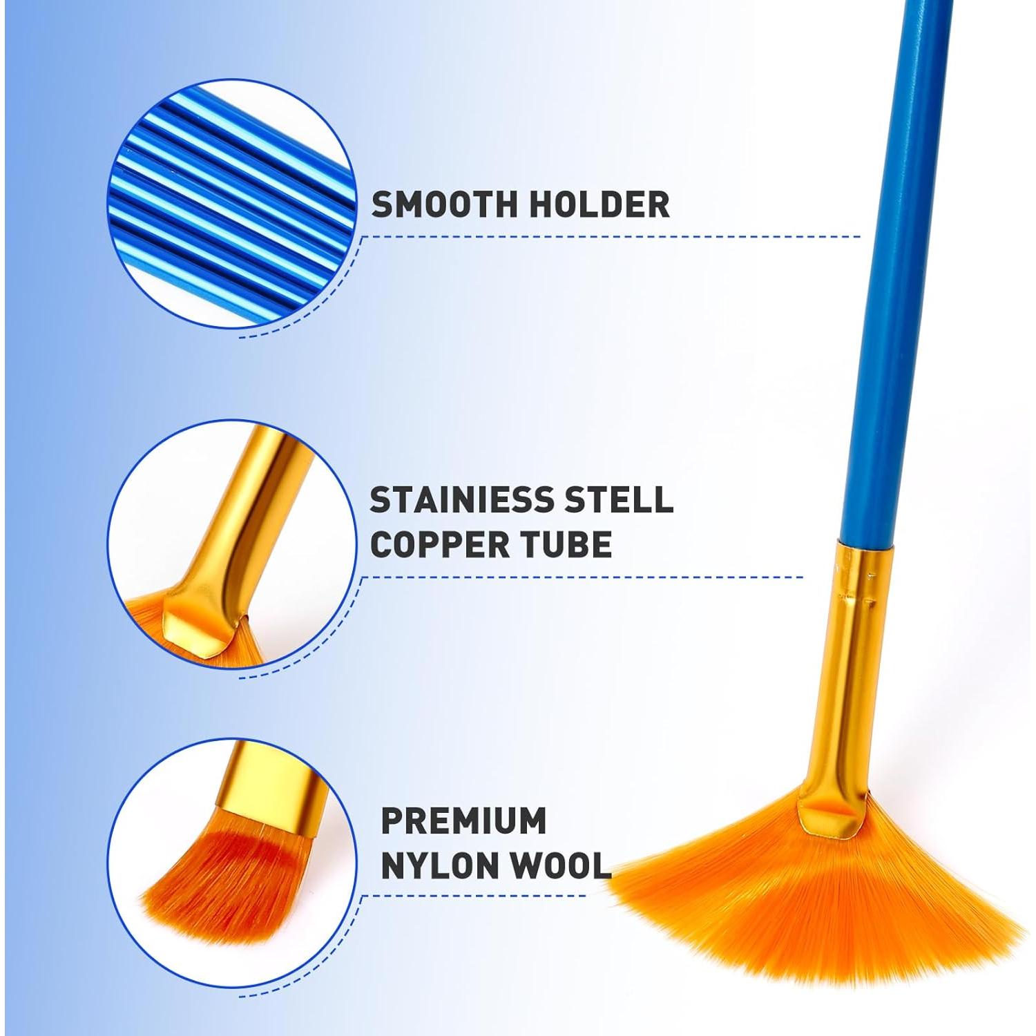 Juego de 10 Pinceles de Pintura Acrílica ESRICH - Multiusos