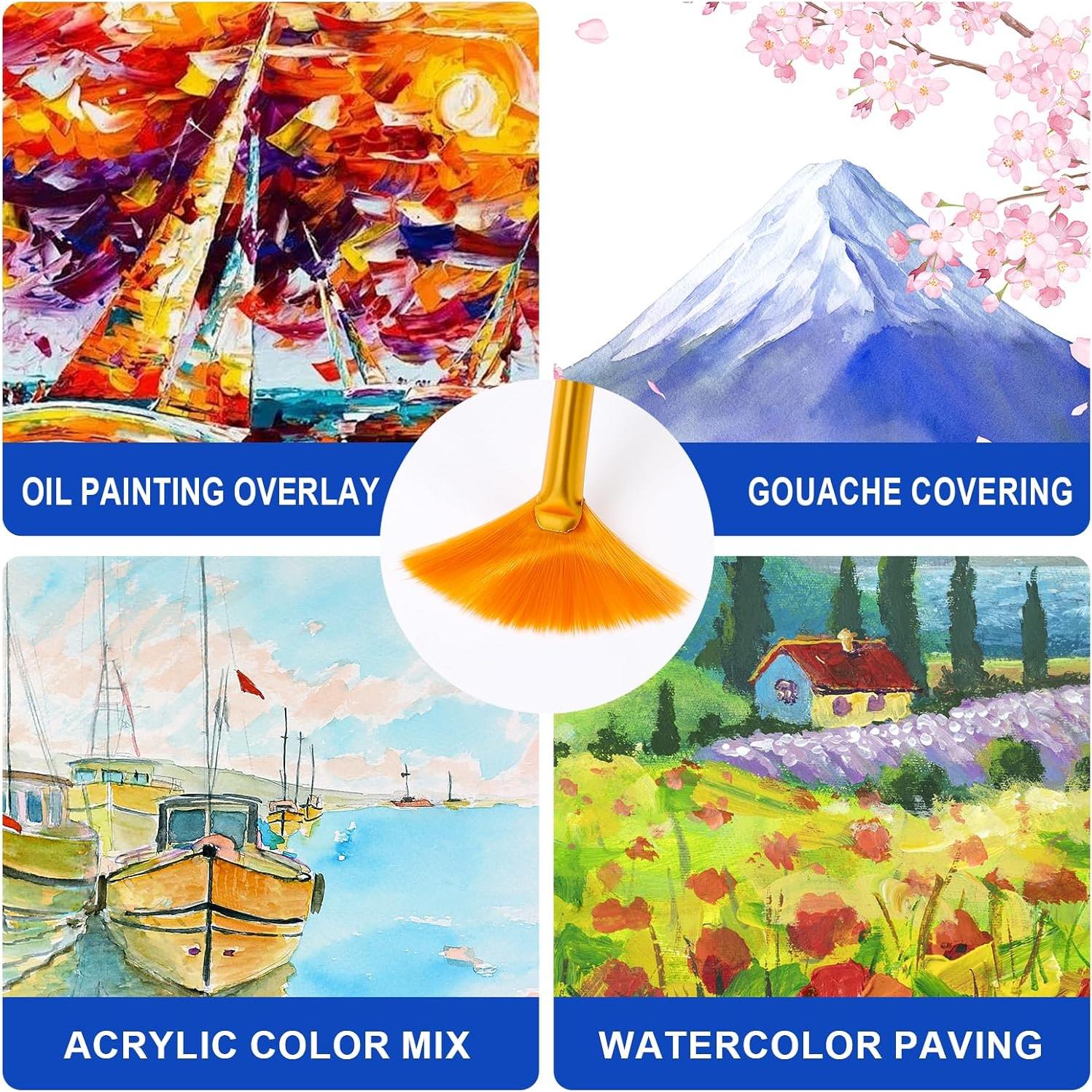 Juego de 10 Pinceles de Pintura Acrílica ESRICH - Multiusos