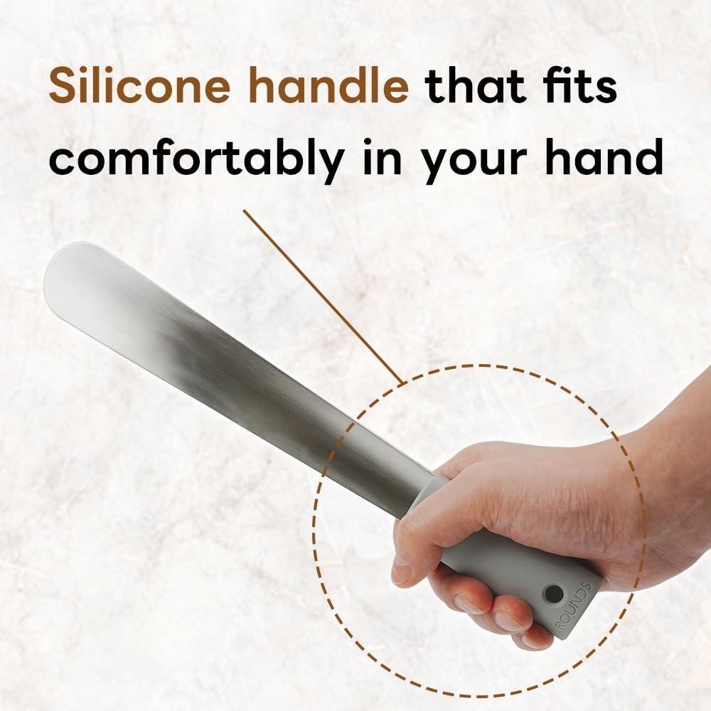 Calzador de Silicona y Acero Inoxidable Negro