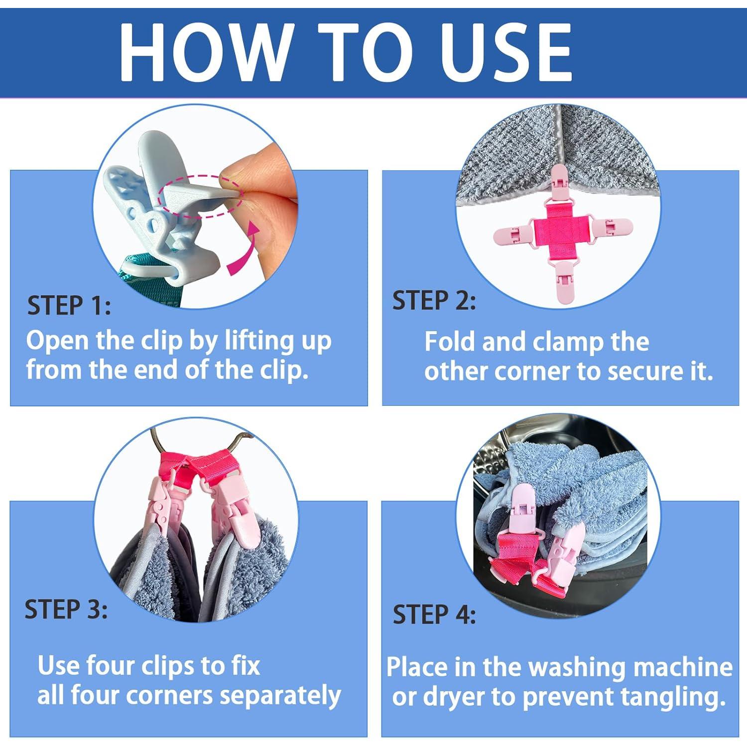 Paquete de 2 Clips para Sábanas Josuyofo - Reduce Enredos y Arrugas