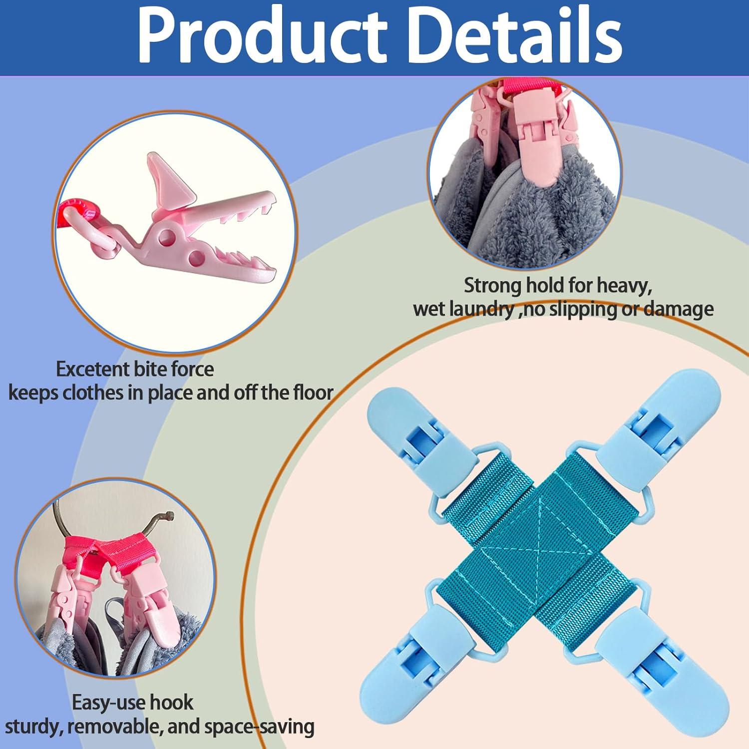 Paquete de 2 Clips para Sábanas Josuyofo - Reduce Enredos y Arrugas