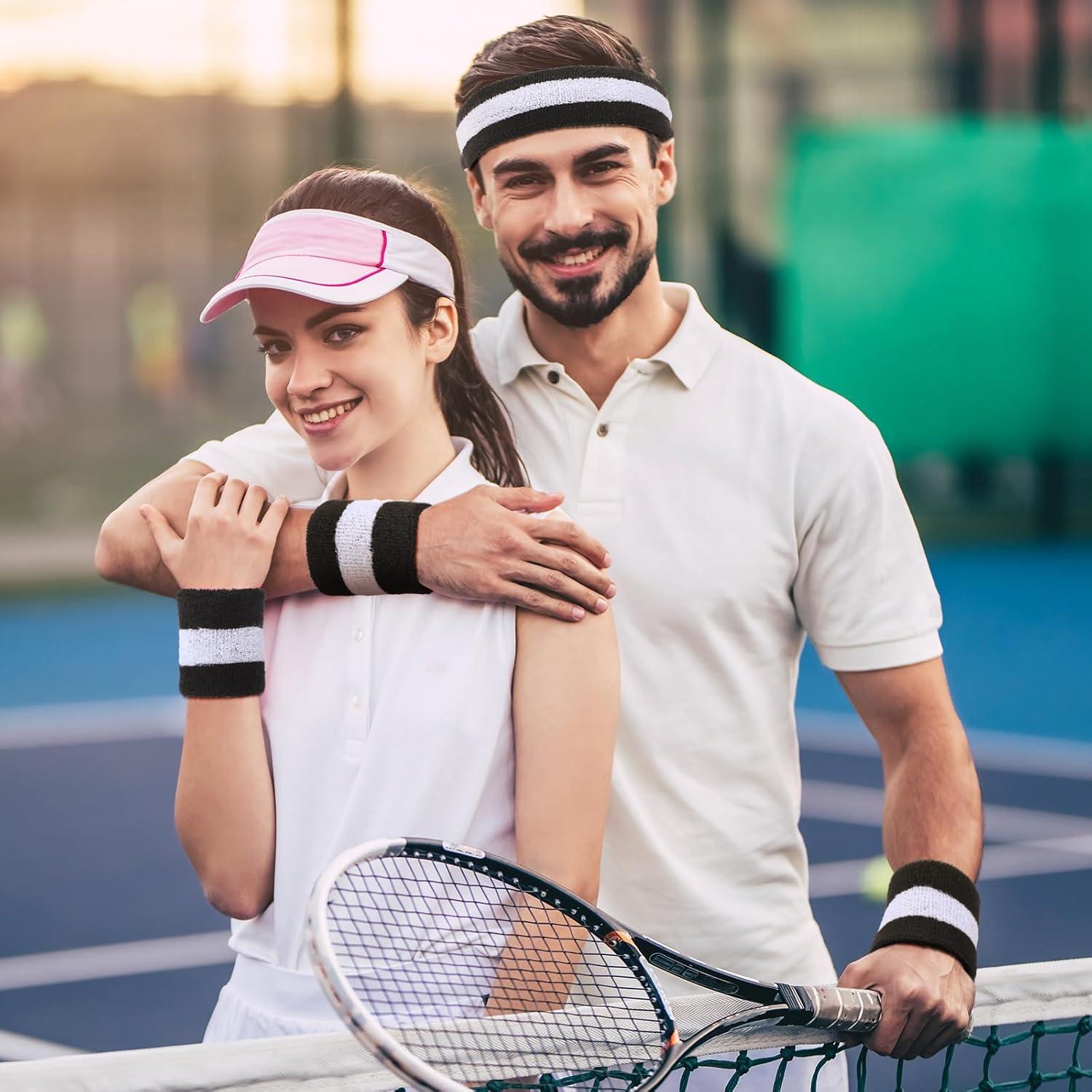 Conjunto de Muñequera y Diadema Eurzom 36 Pcs Neón para Deportes