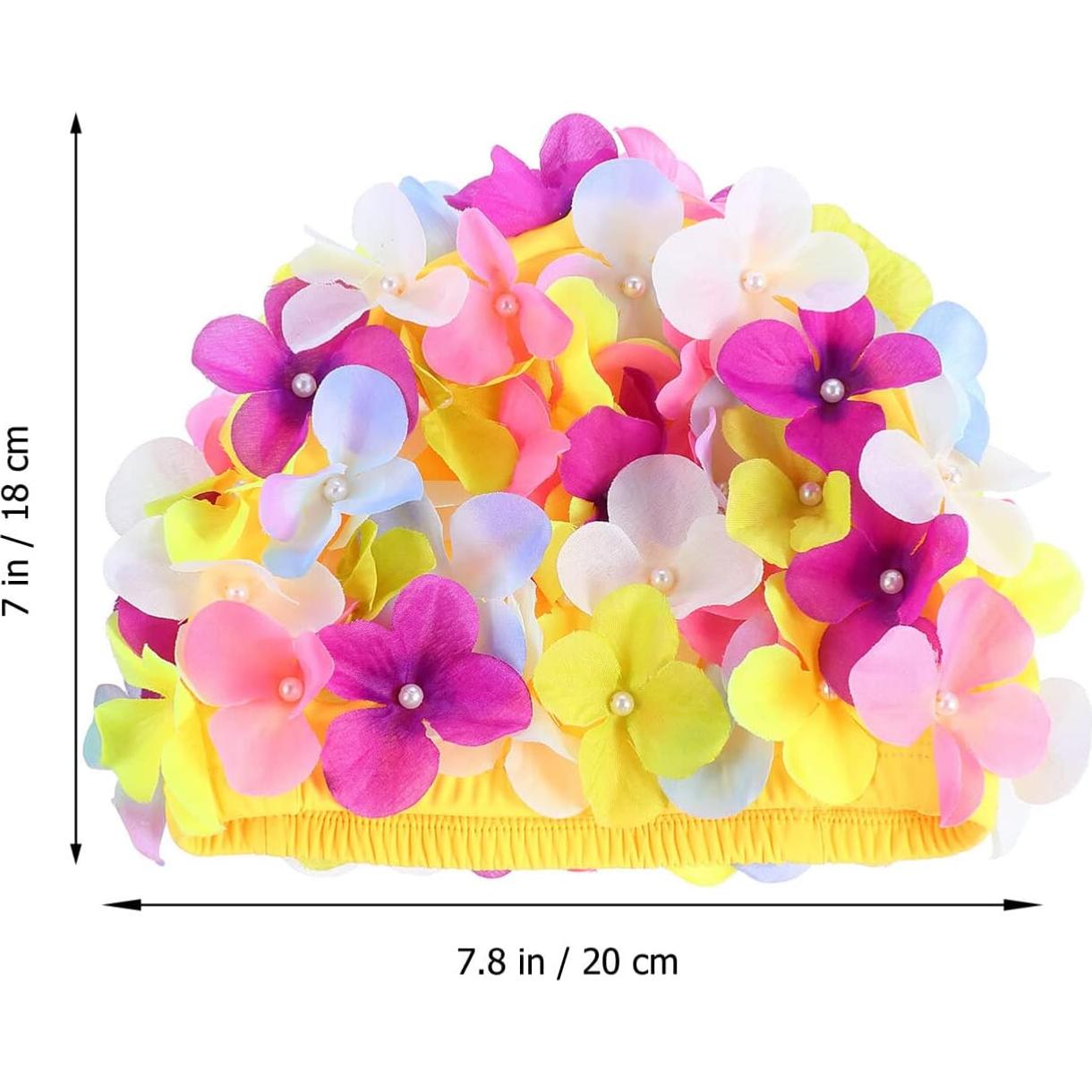Gorro de natación IMIKEYA floral para mujeres - Nylon 20x18cm