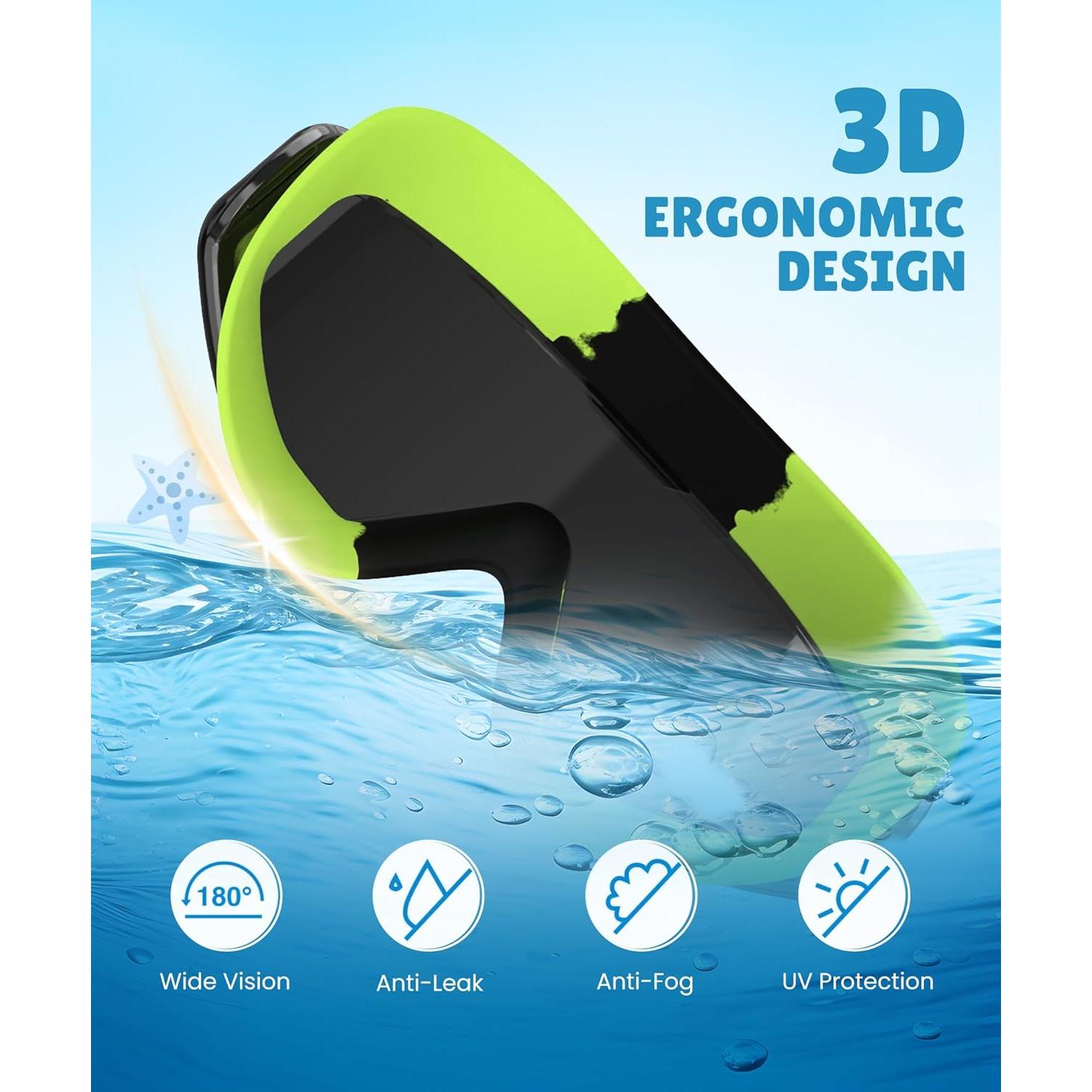 Gafas de natación NSSIW para niños 6-14 años - Antivaho y sin fugas