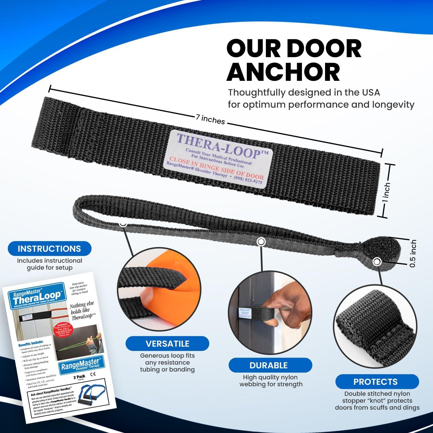 Anclajes de Puerta RangeMaster TheraLoop Antideslizante - Paquete de 2