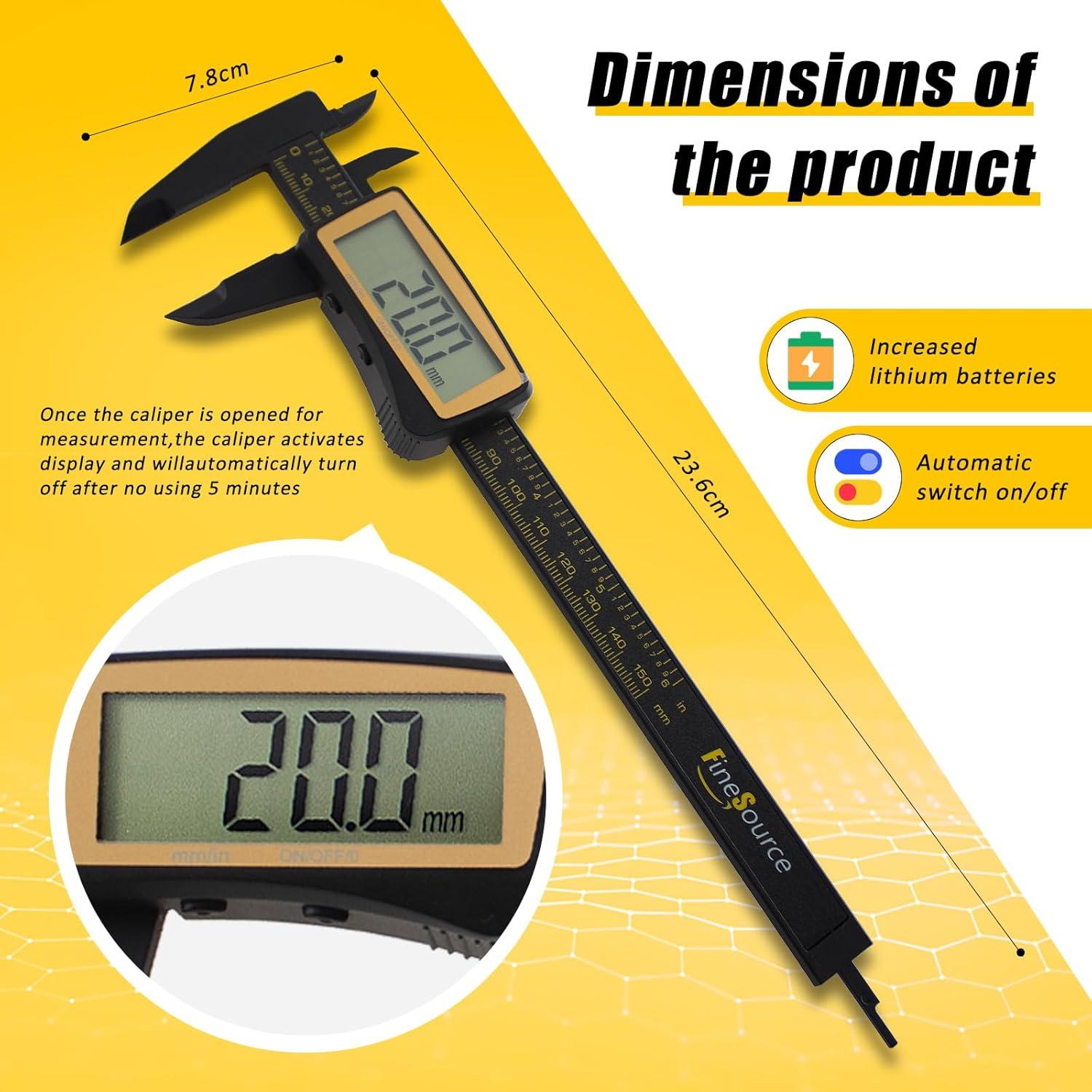 Calibrador Digital FineSource DP-KC 0-150mm Pantalla Grande