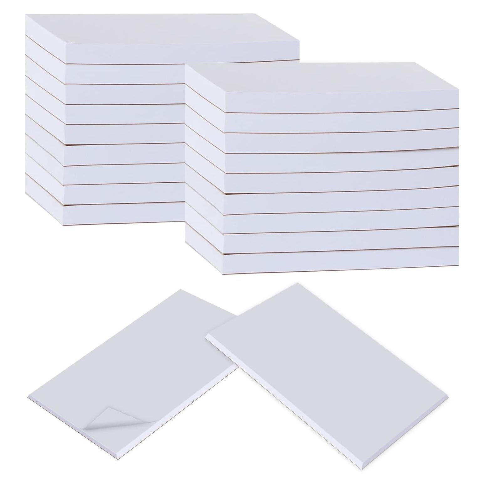 Paquete de 20 blocs de notas Zmybcpack 3x5" 100 hojas blancos